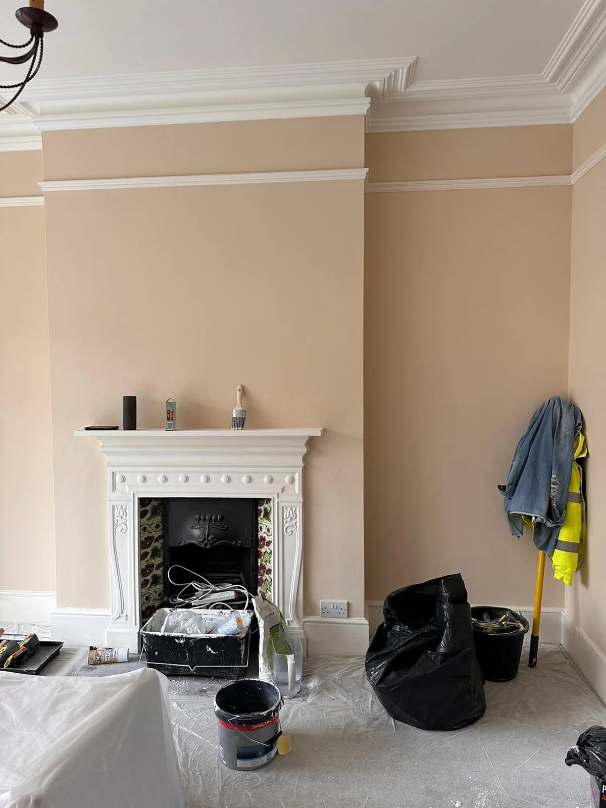 A new project begins in Kew!
 Our clients have just moved into this beautiful period home and wanted to refresh a few key spaces before we start planning a larger kitchen and loft extension over the next two years.
 We&rsquo;ve repainted the living a