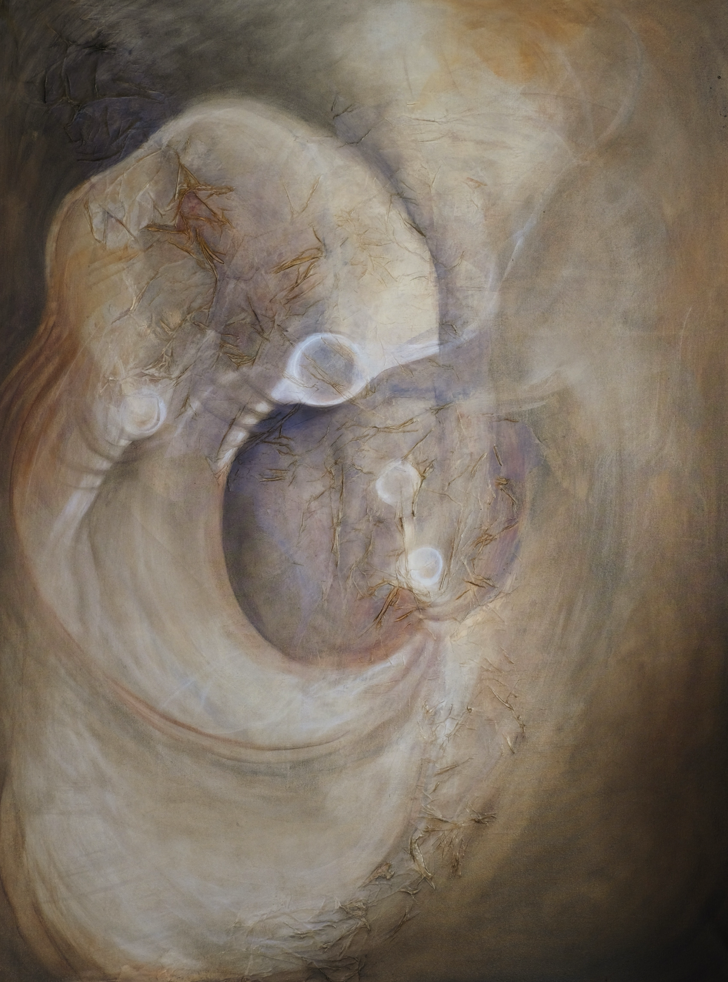 "Embryo" acrylic and Oil on Canvas  100cm x 110 cm (SOLD) 