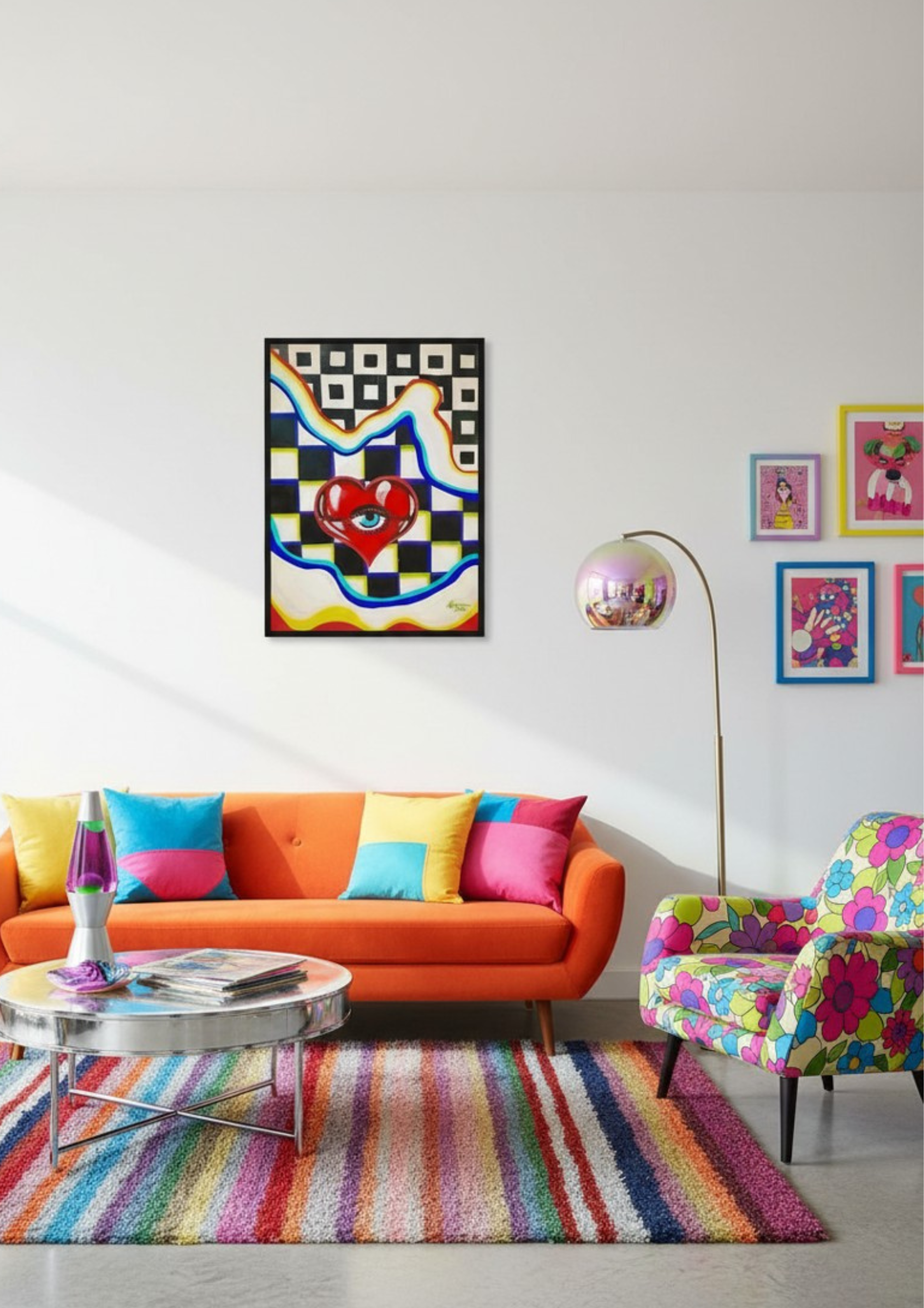 Technicolor Heartbeat 8.5 in x 11.5 in Print