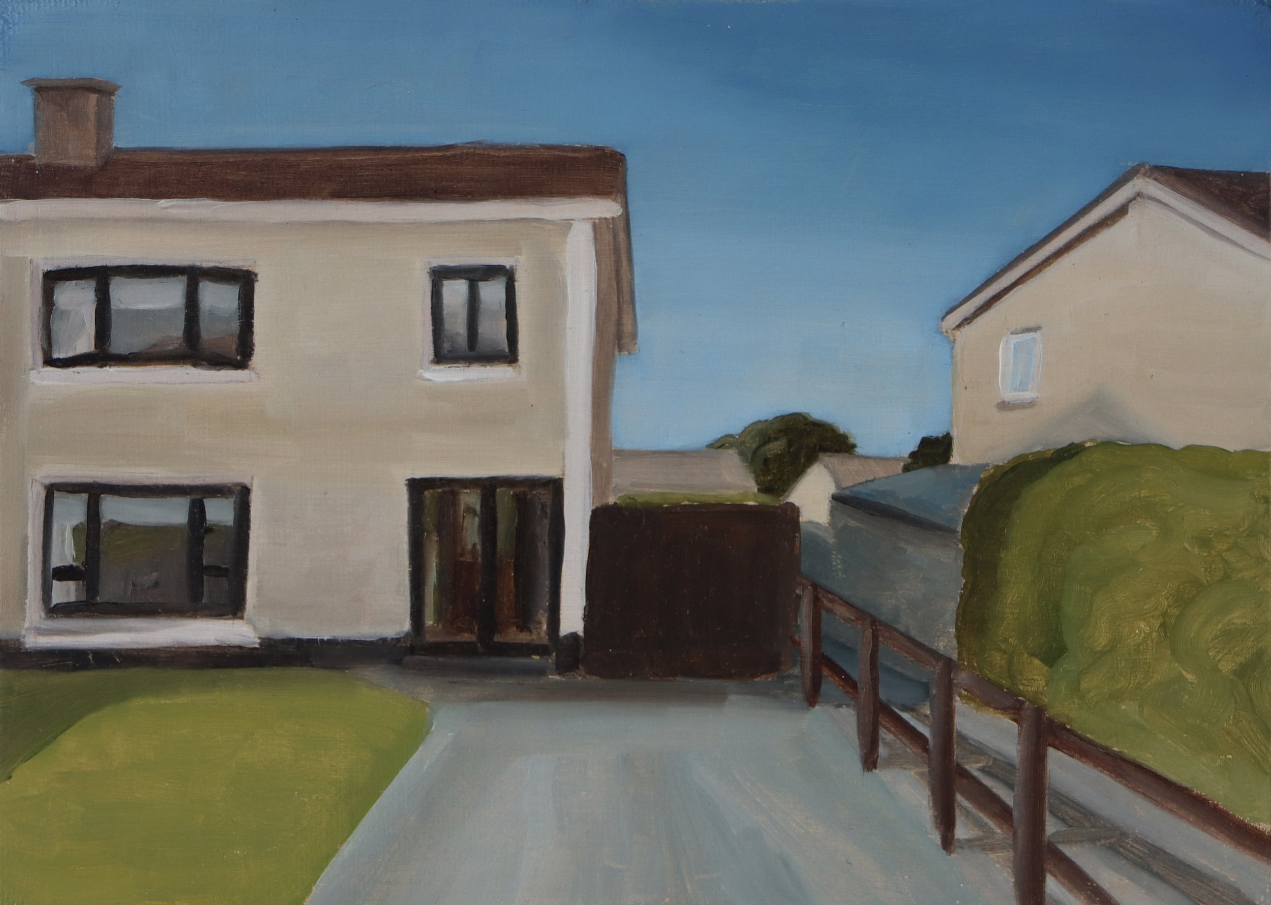 "A Lovely day in Hillside", 
Oil on canvas panel,
5 x 7 inches