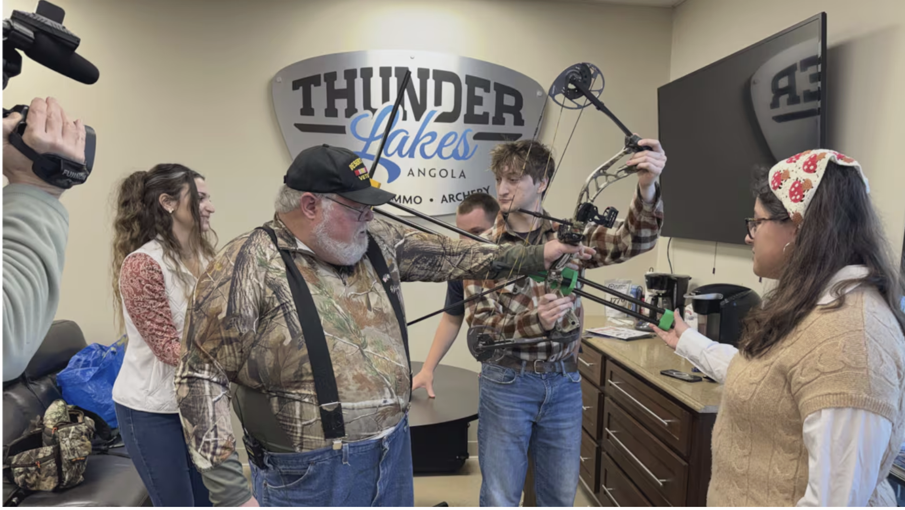 Trine University students build device to help Gulf War veteran return to archery