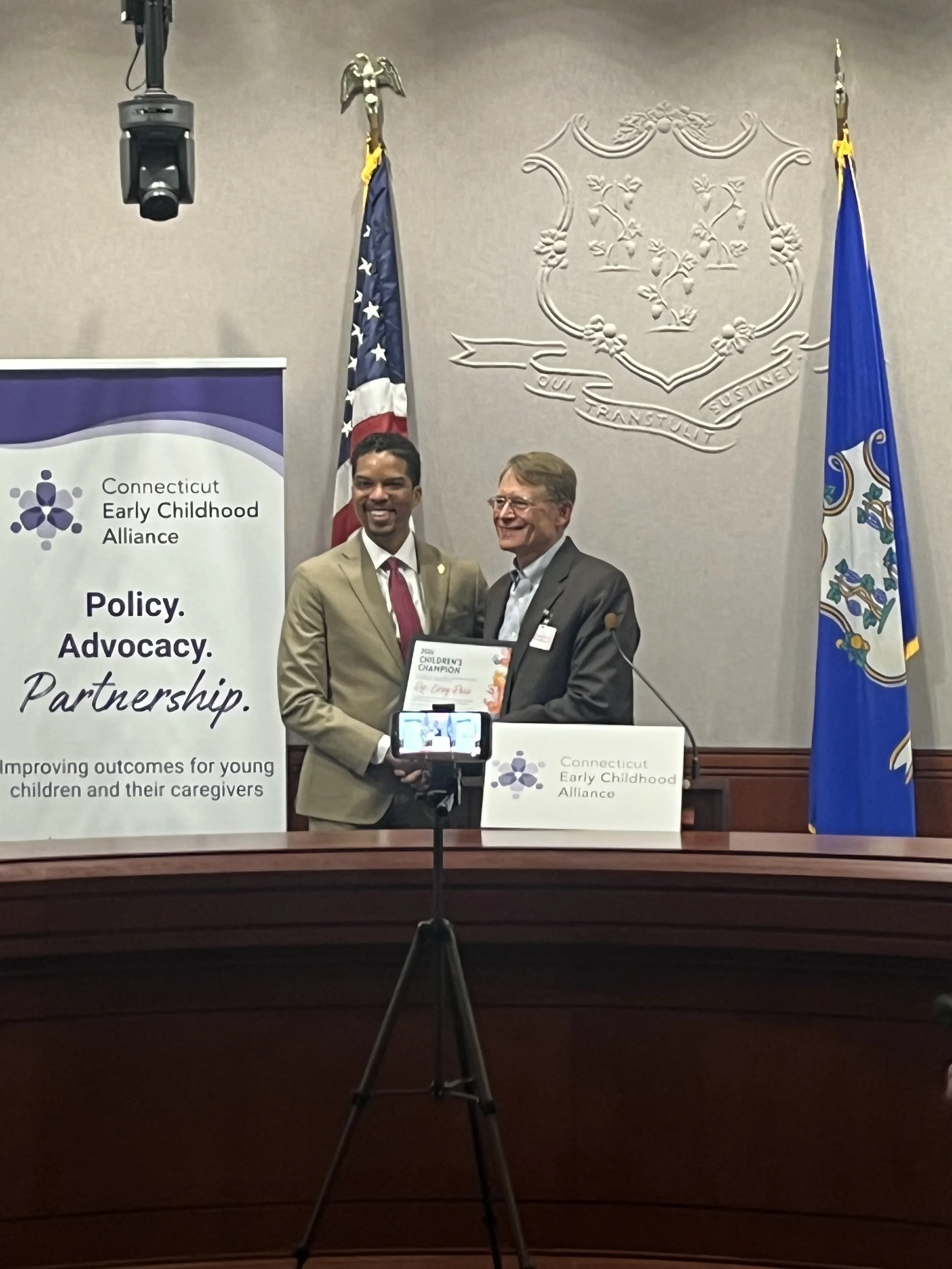 CT Early Childhood Alliance is proud to celebrate Representative Corey Paris (145th District) as a 2026 Children's Champion in recognition of his service as a co-chair of the Children's Committee, and for his steadfast efforts to advance the conversa