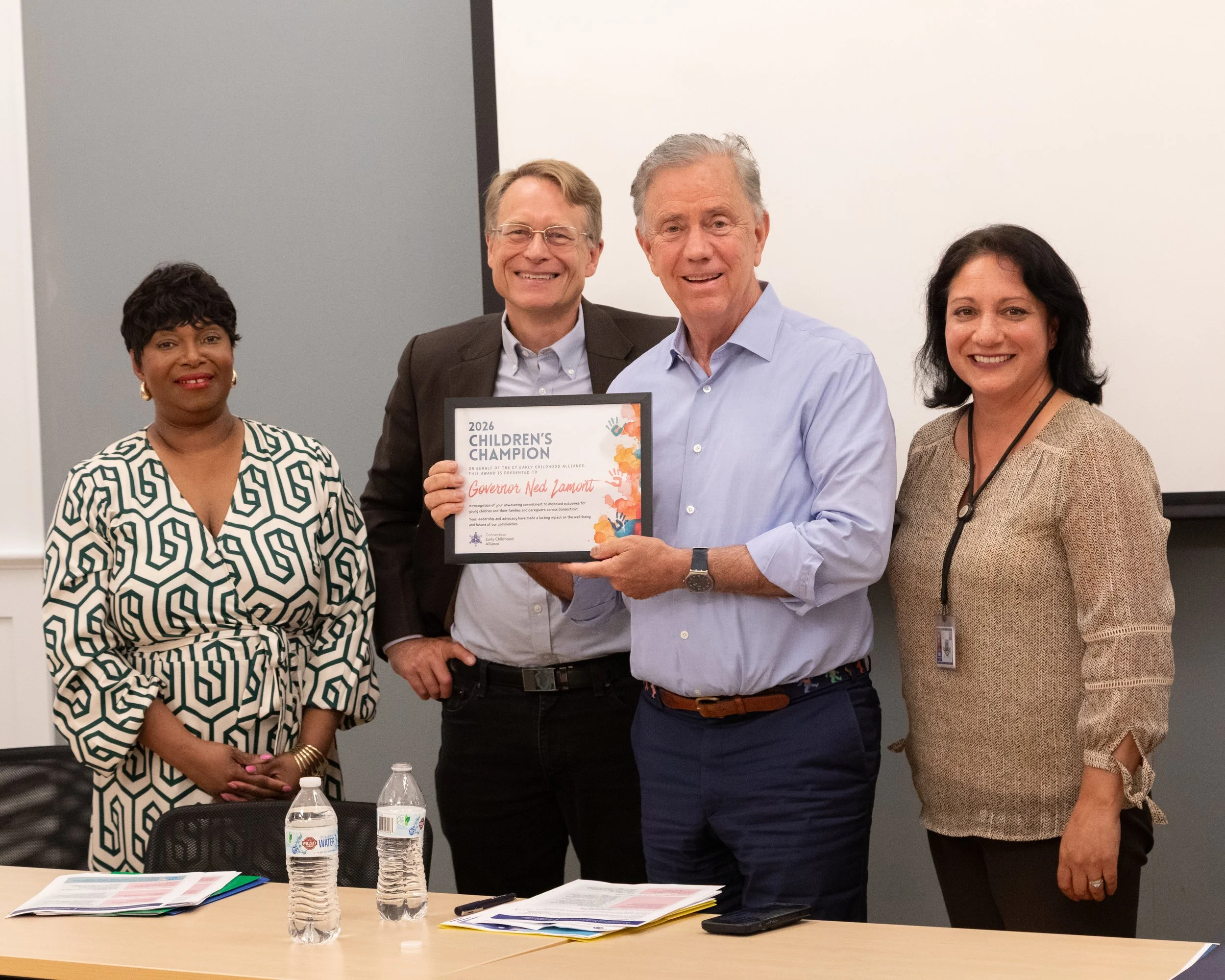 CT Early Childhood Alliance is proud to celebrate Governor Ned Lamont as a 2026 Children's Champion in recognition of his prioritization of funding the Early Childhood Education Endowment during budget negotiations in the 2026 Legislative Session.
