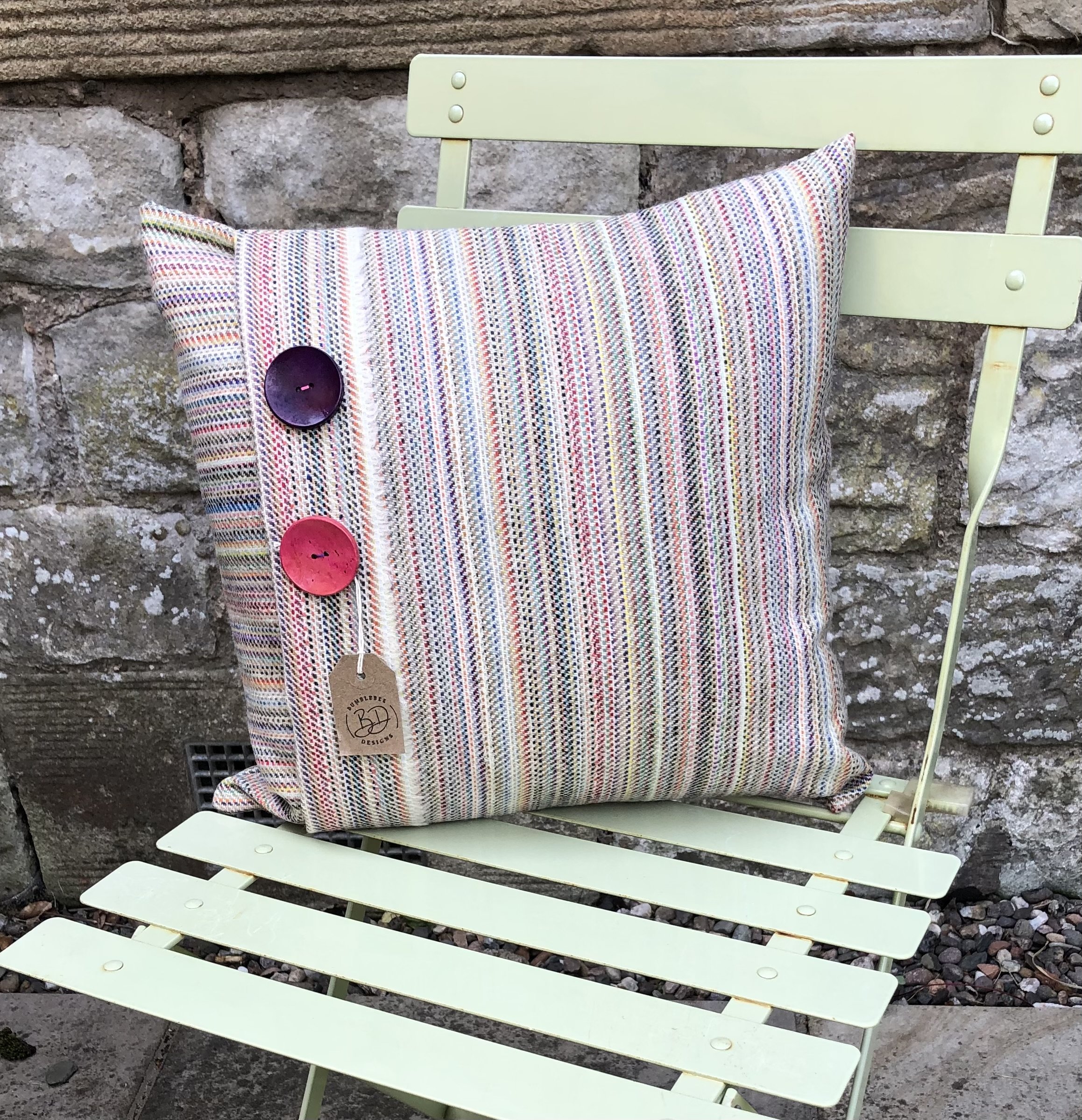 Ecru Rainbow Stripe