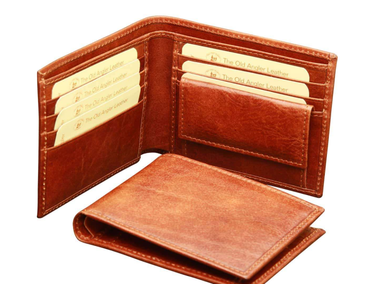 Leather wallet with coin pocket - Brown with RFID