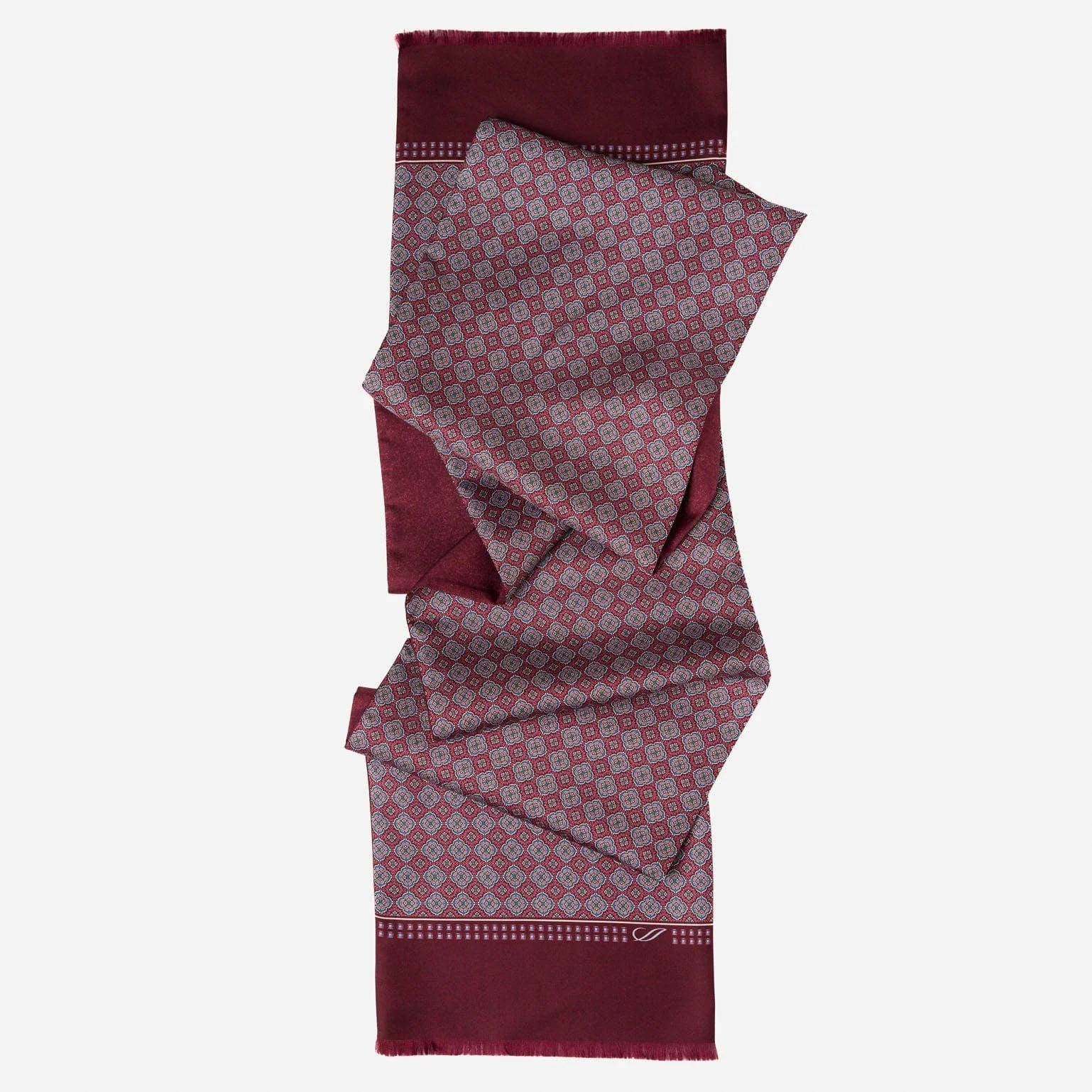 Palazzo - Reversible Silk Scarf - Claret Red