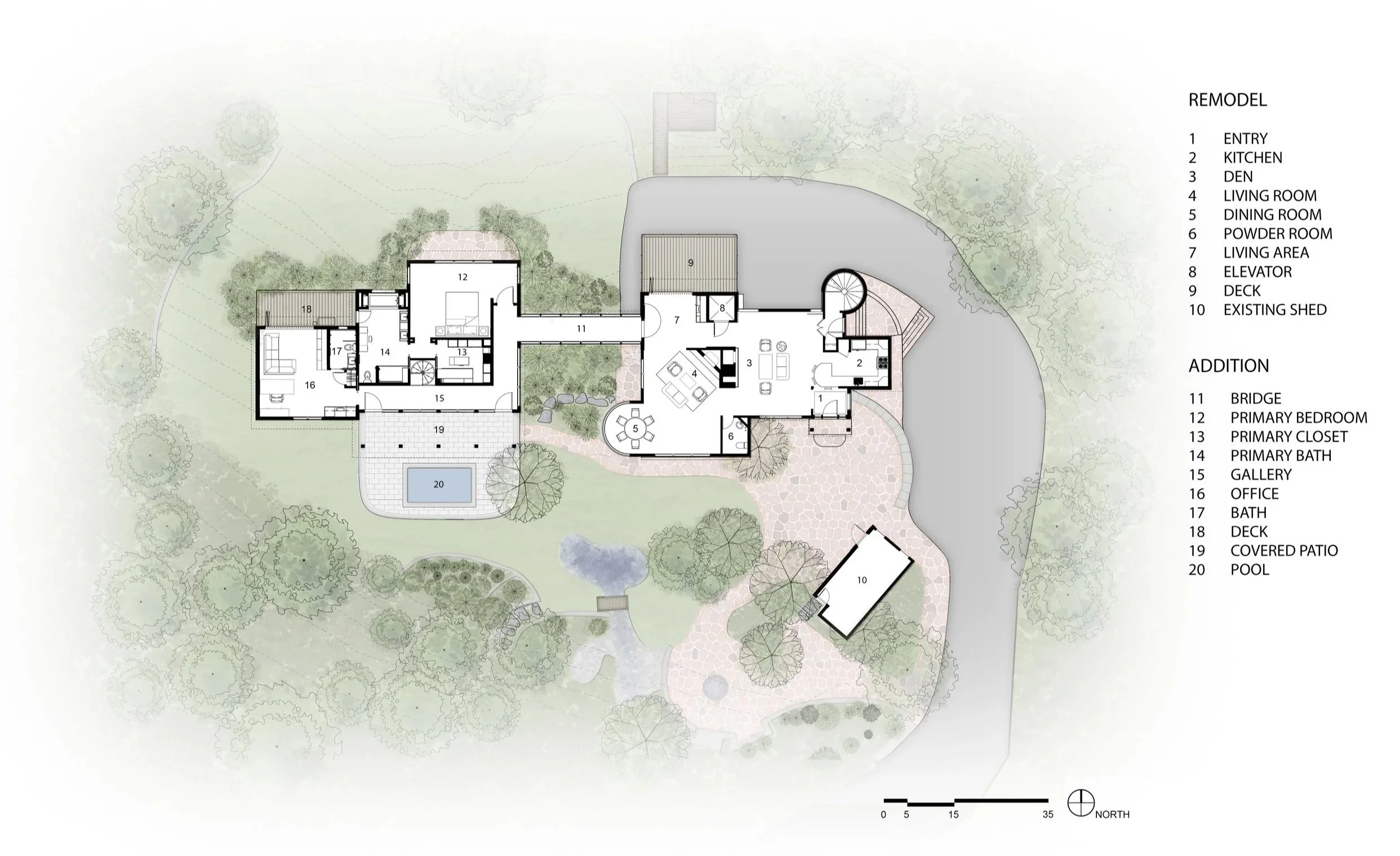 Site Plan Cedar & Stone Designed by Sopher Sparn