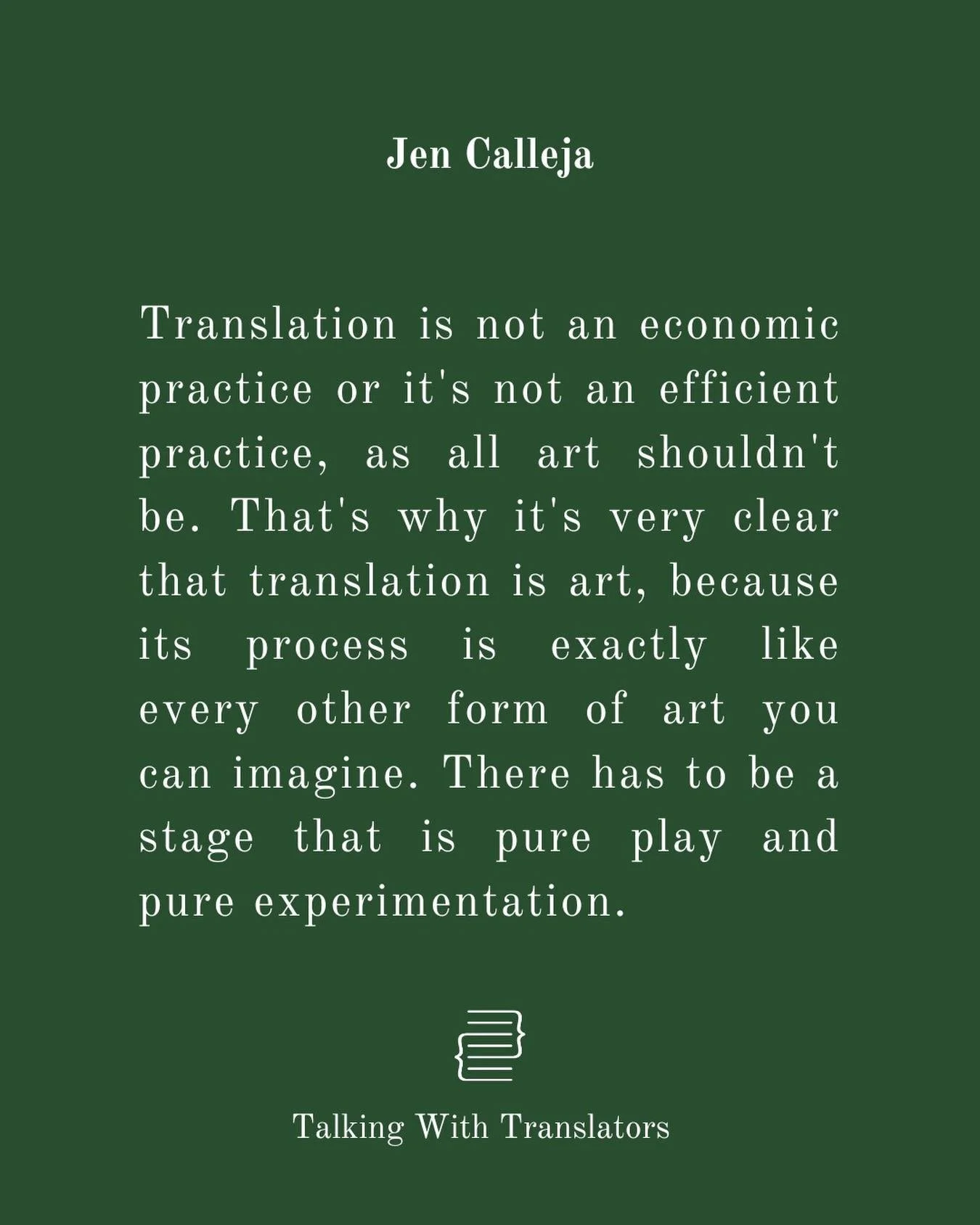 We spoke to writer and translator Jen Calleja (@jencalleja_) about her translation memoir &lsquo;Fair: The Life-Art of Translation&rsquo;. &lsquo;Fair&rsquo; was one of our favourite reads of 2025 and Jen is someone we deeply admire. 

We talk about 