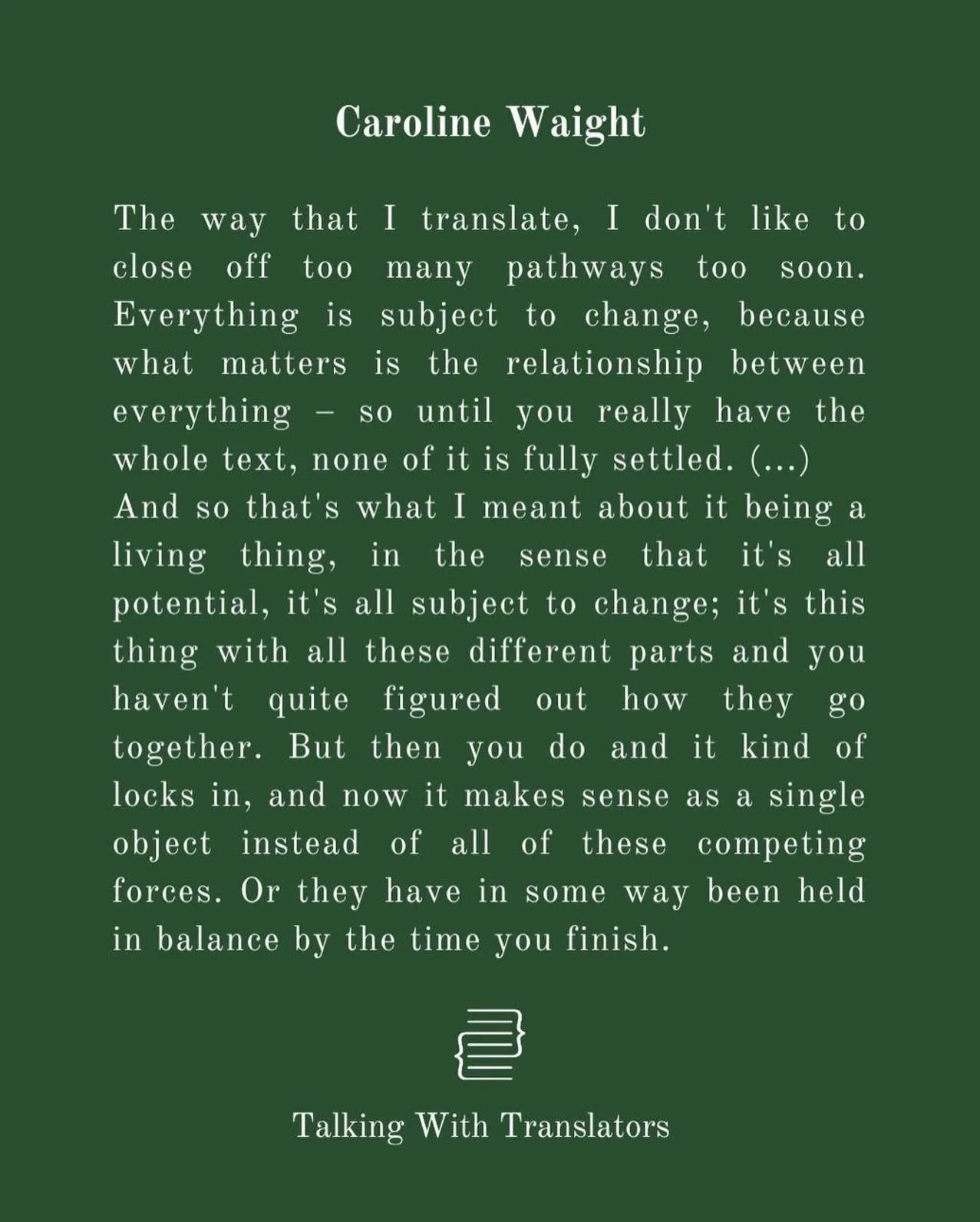 Last year we had the opportunity to meet and talk to Caroline Waight about her translation of @lauravogt_schreibt&rsquo;s &ldquo;Woman, Idle&rdquo; published by @pressheloise, a few months before hosting a lovely event with Laura Vogt herself at @til