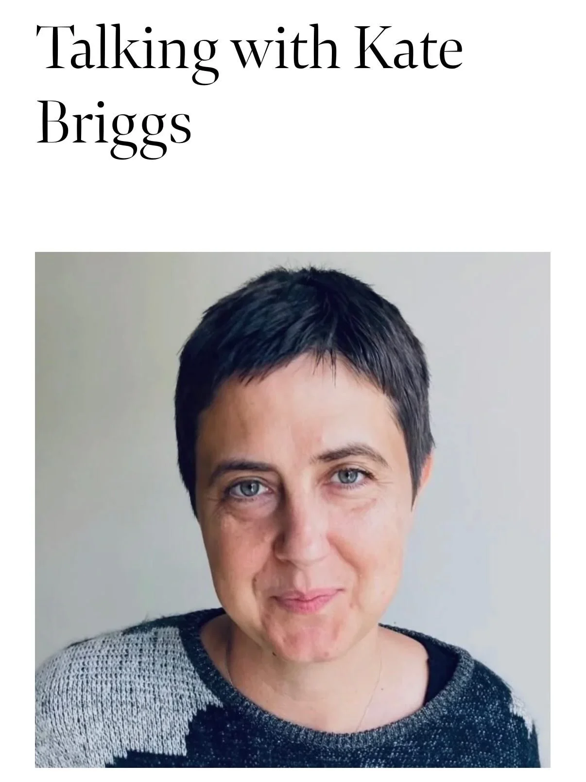 For our Talking with Translators series, we were lucky enough to talk to Kate Briggs about her translation of Lili is Crying by H&eacute;l&egrave;ne Bessette (with an introduction by Eimear McBride), published by @fitzcarraldoeditions. 

We talked ab