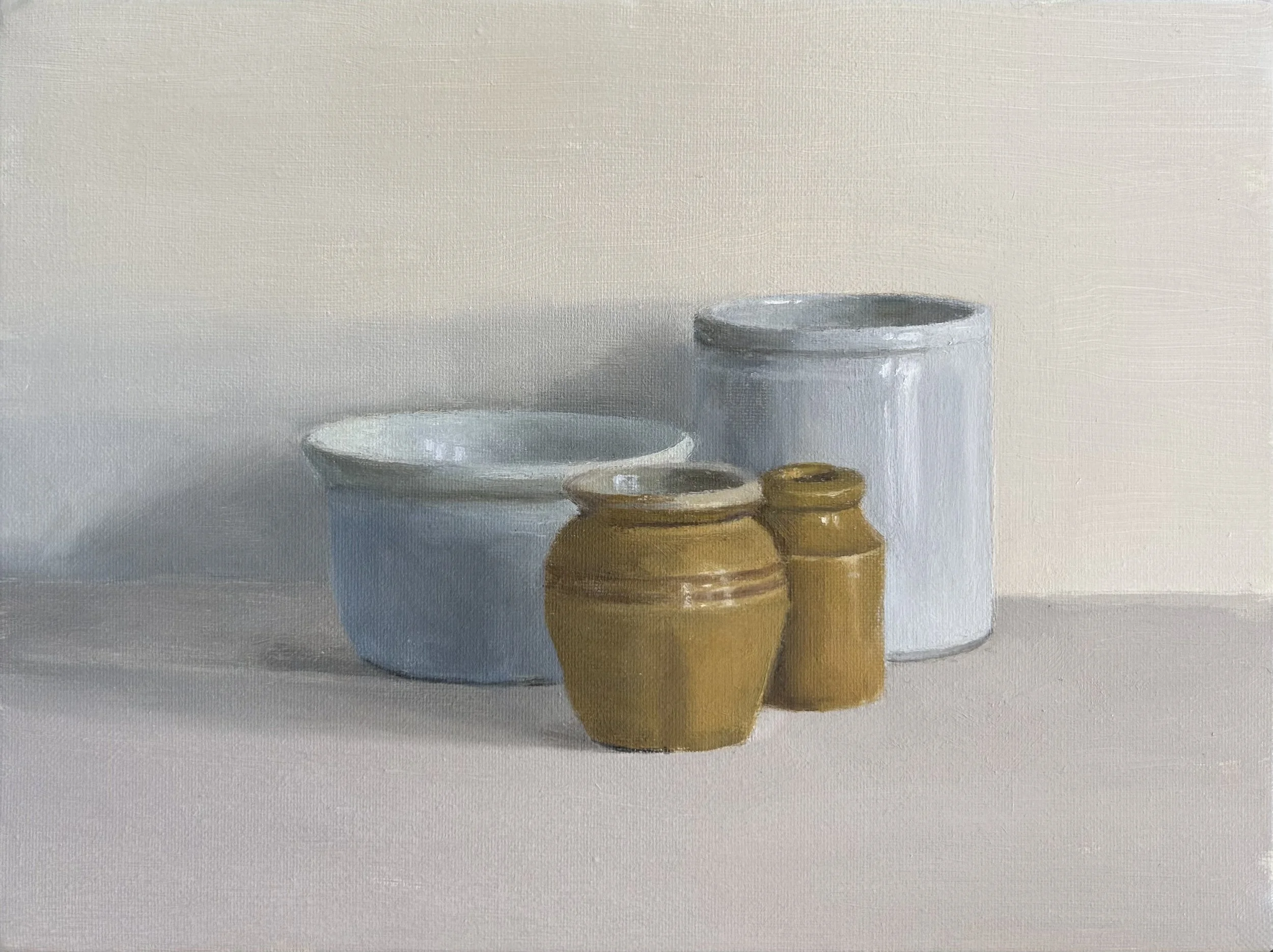 Ochre and grey, oil on canvas, 18 x 24 cm, 2026.