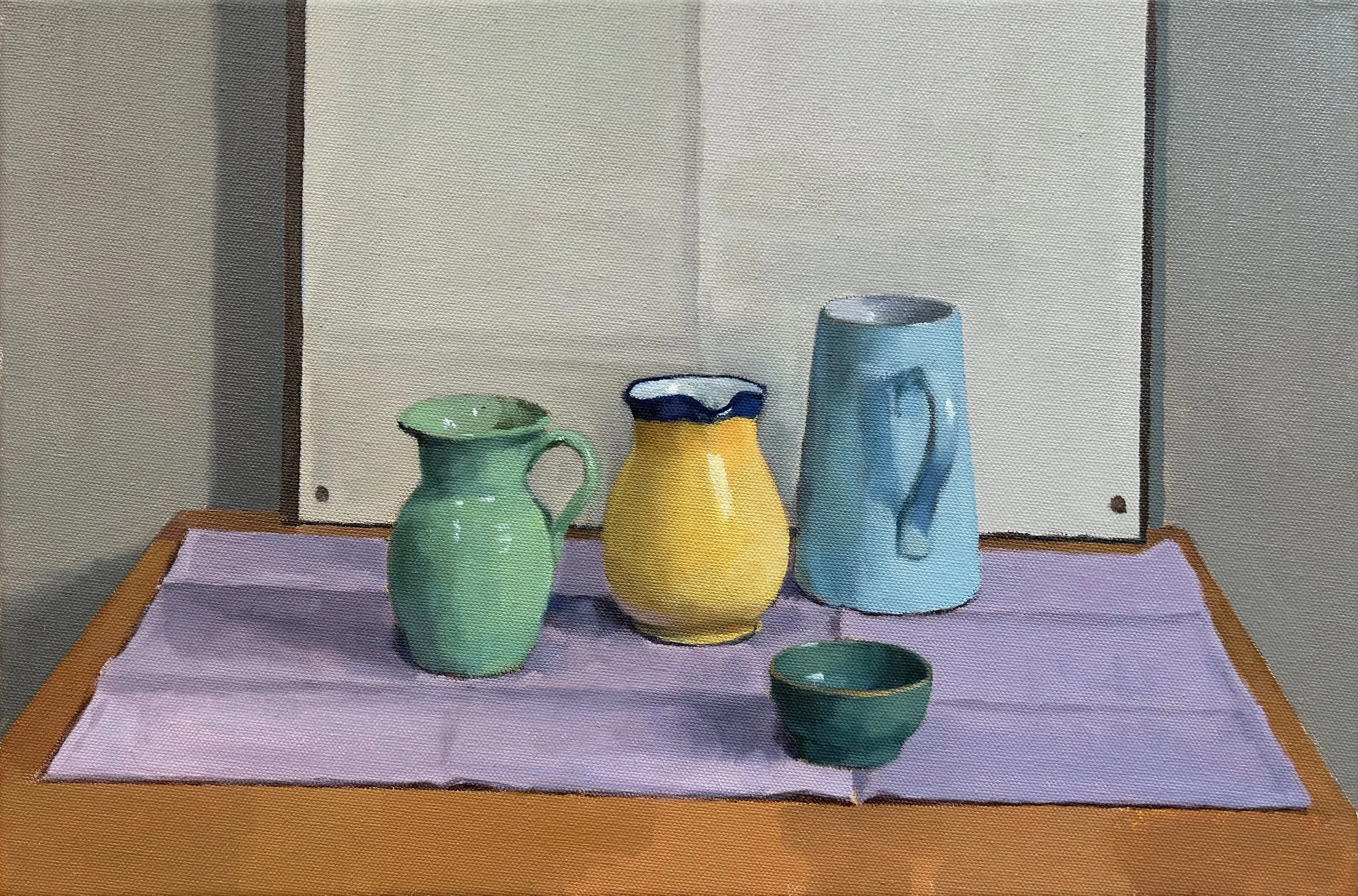 Yellow jug, oil on canvas, 30 x 45 cm