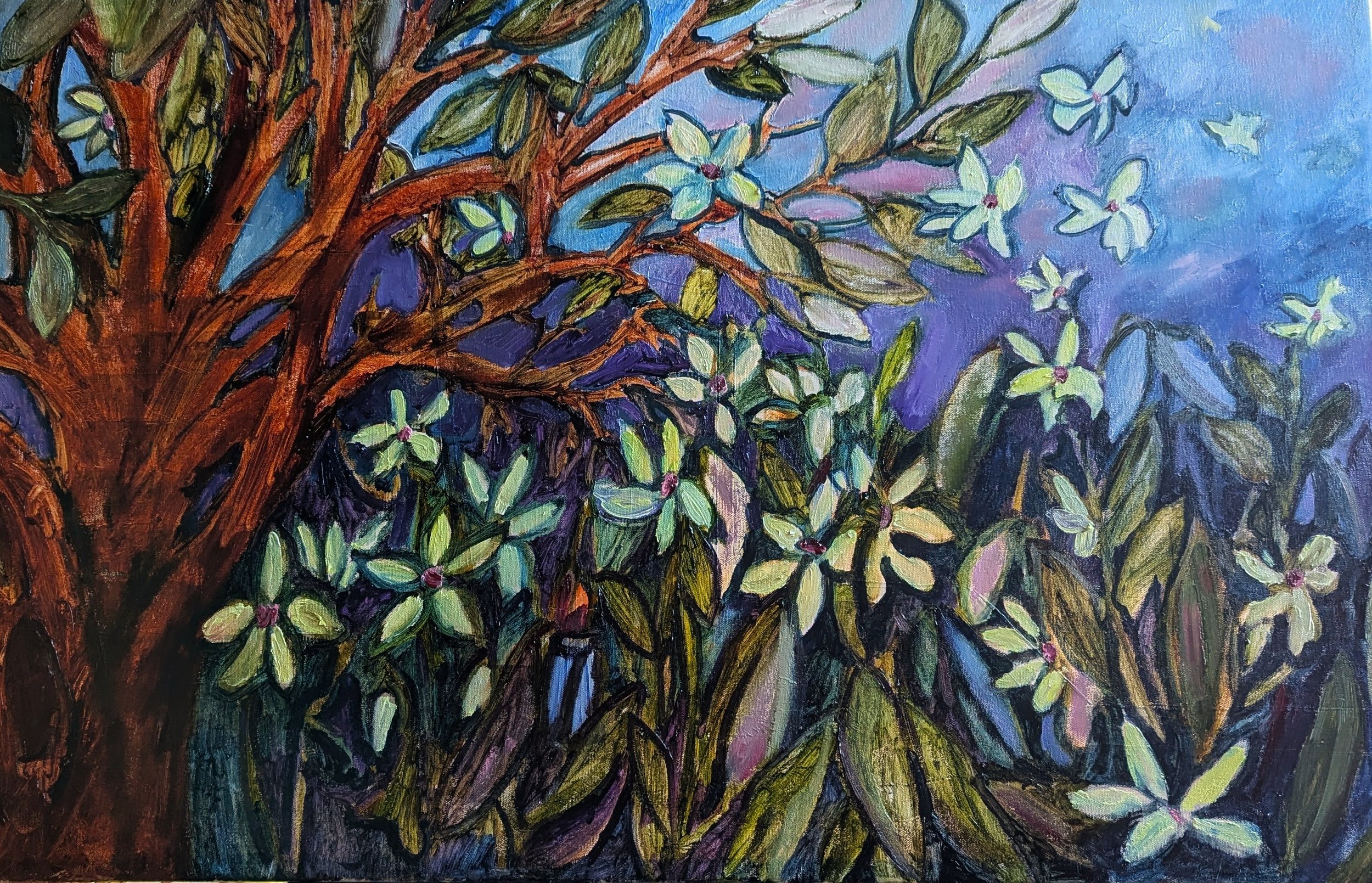 Oh, The Places We'll Go
oil on canvas, gallery-ready edge
30" x 40"
$550
prints available