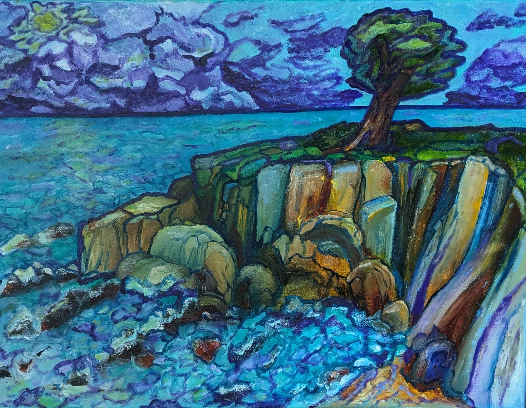 Seascape
22" x 24" 
oil on canvas 
Rectangle Gallery, Centralia