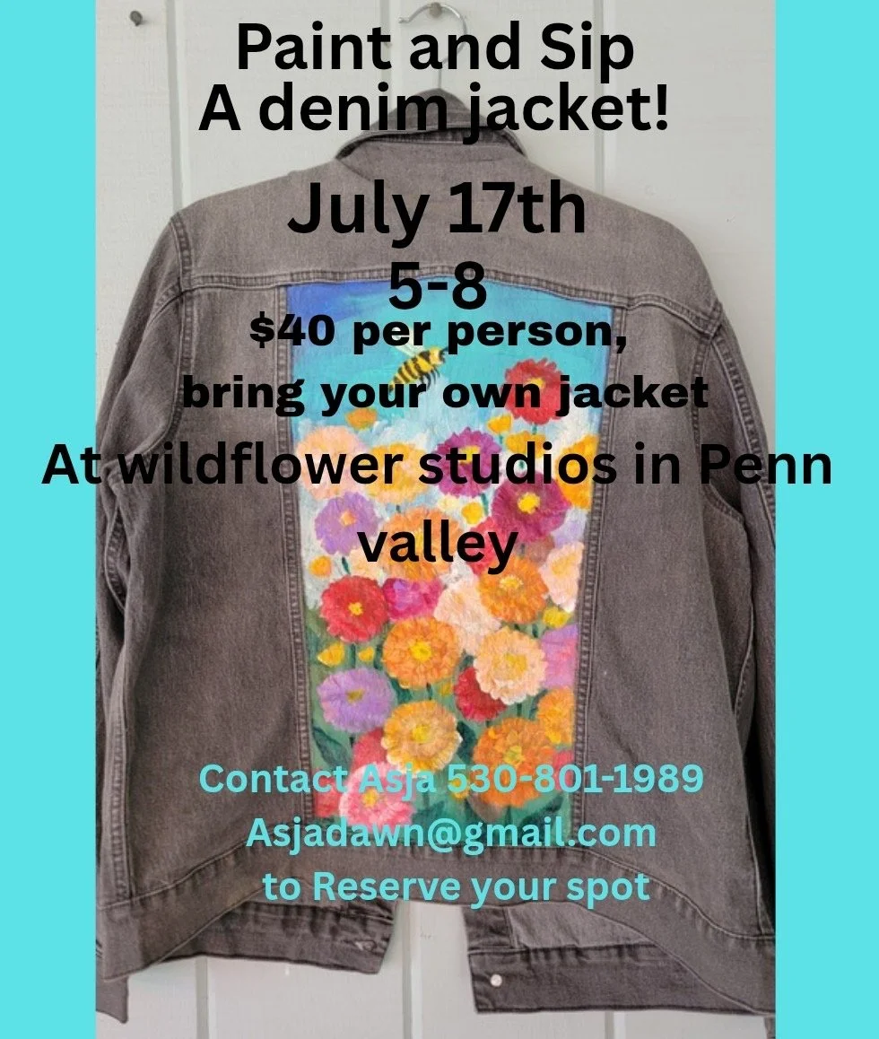 Paint and Sip A denim Jacket