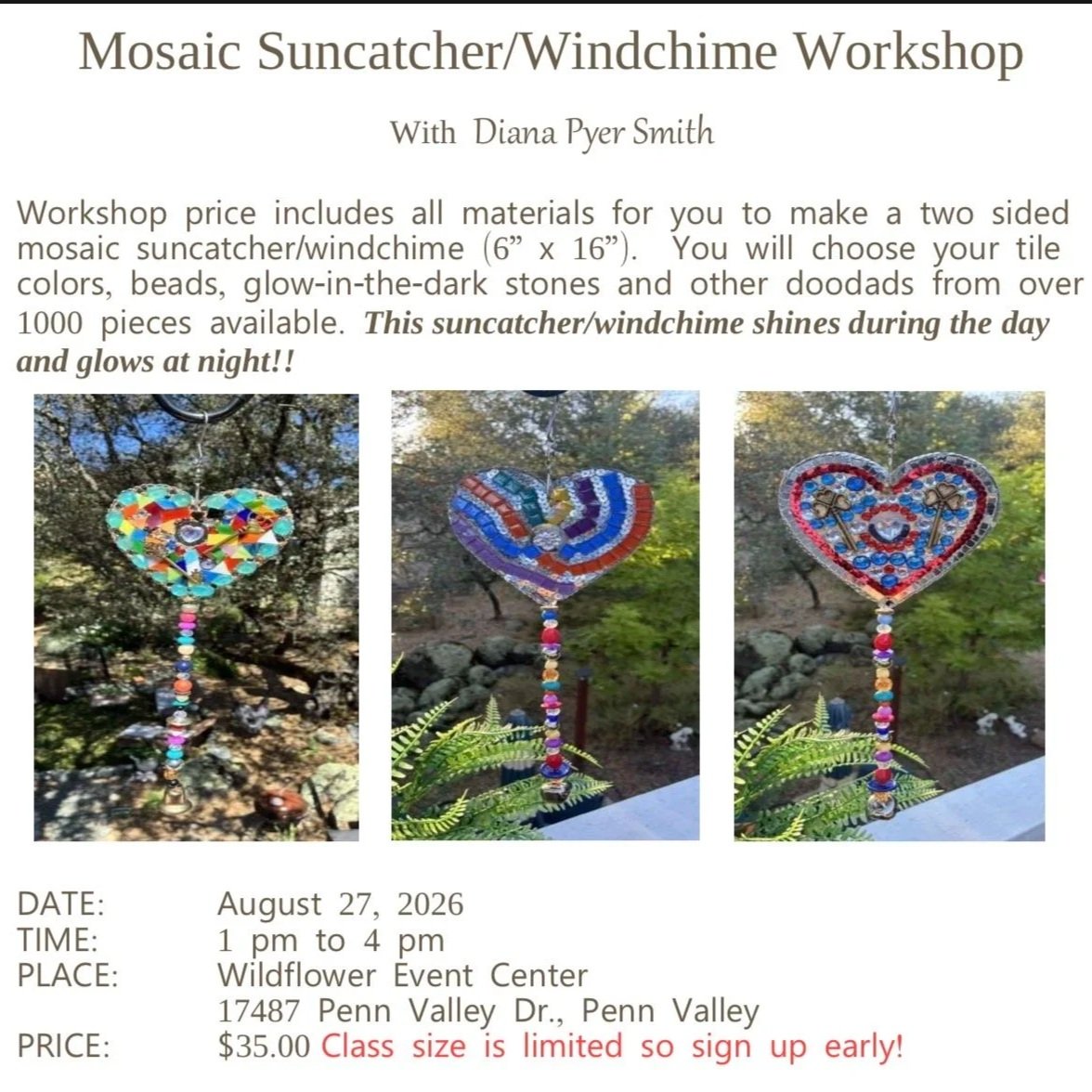 Mosaic Suncatcher/Windchime Workshop