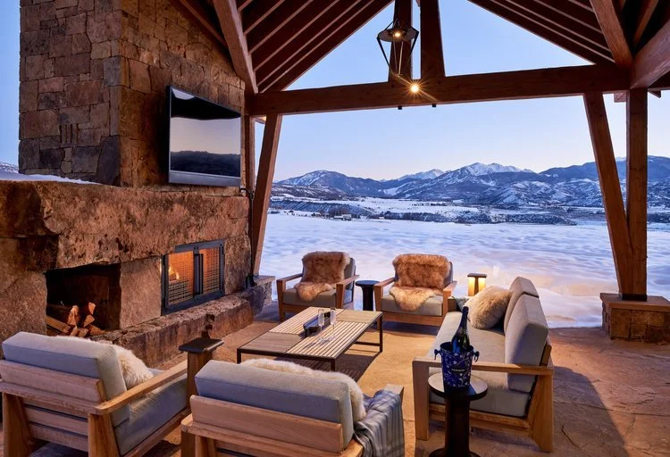 Woody Creek Residence, Exterior seating area, Colorado architecture, Aspen, Carbondale, Glenwood Springs
