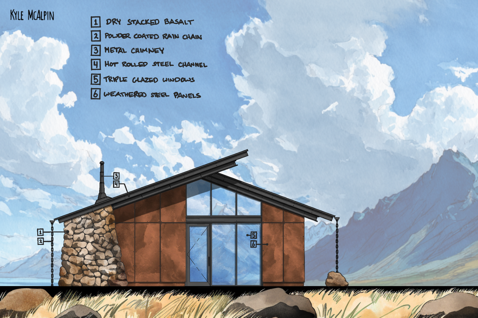 Golden Bay Residence - Exterior Elevation - Annotated.png