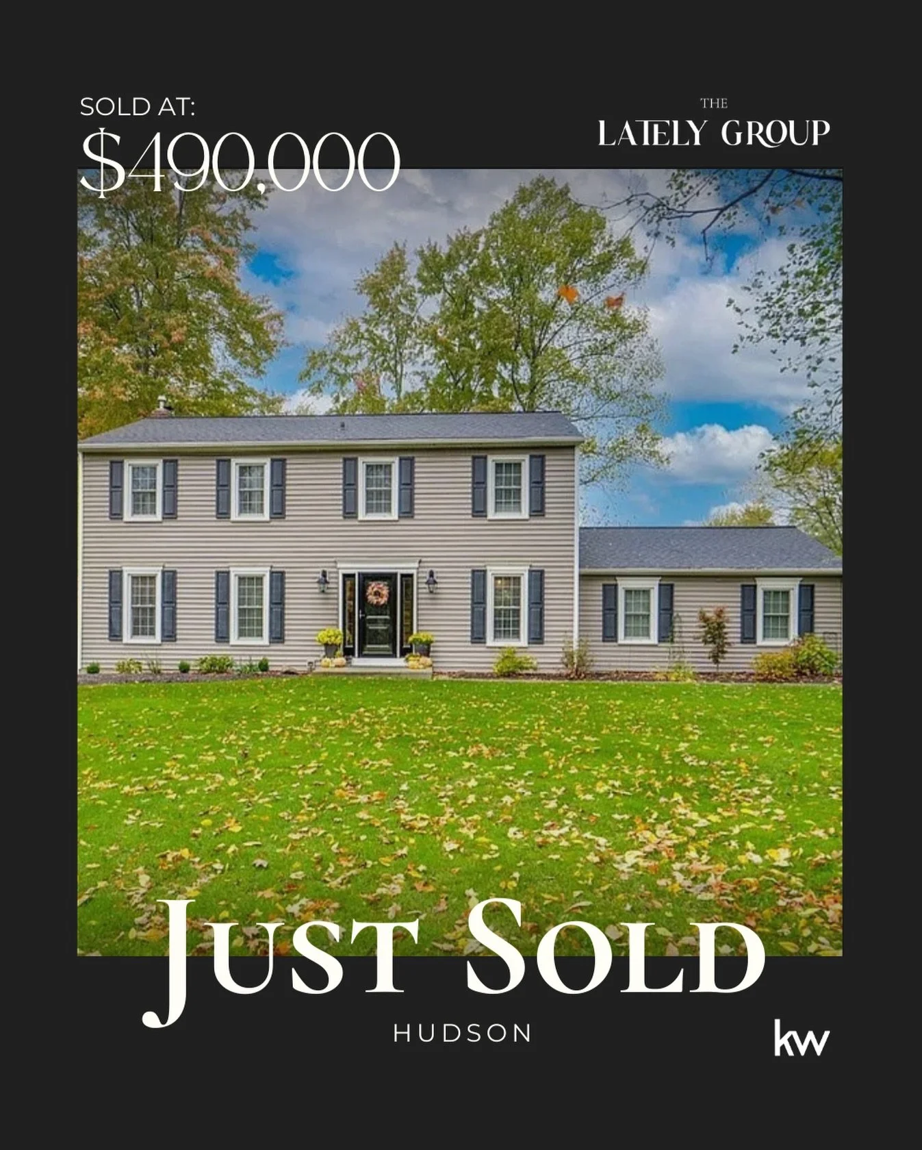 Sold Lately! Congratulations to our buyers who officially closed on their new home in Hudson just in time to celebrate the holidays. We love being a part of your journey to a new home, especially when fun life events are right around the corner! 

If