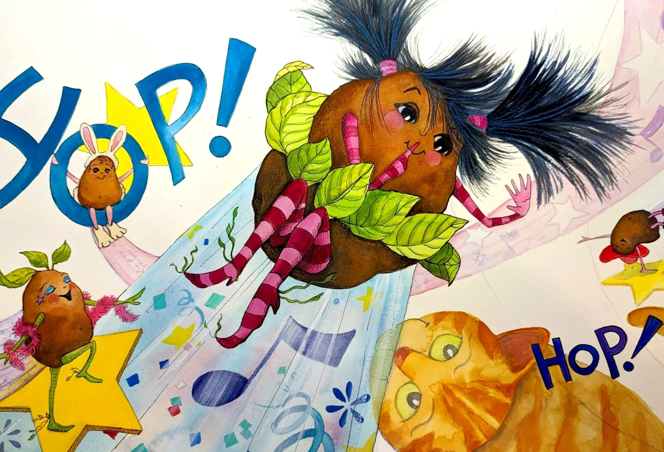 The Amazing Potatoes- watercolor 2021