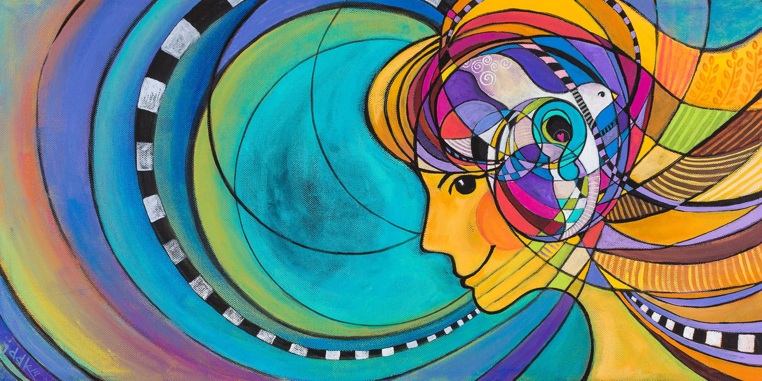 Listen with the Ear of the Heart, 2016- 12 x 24 acrylic on canvas