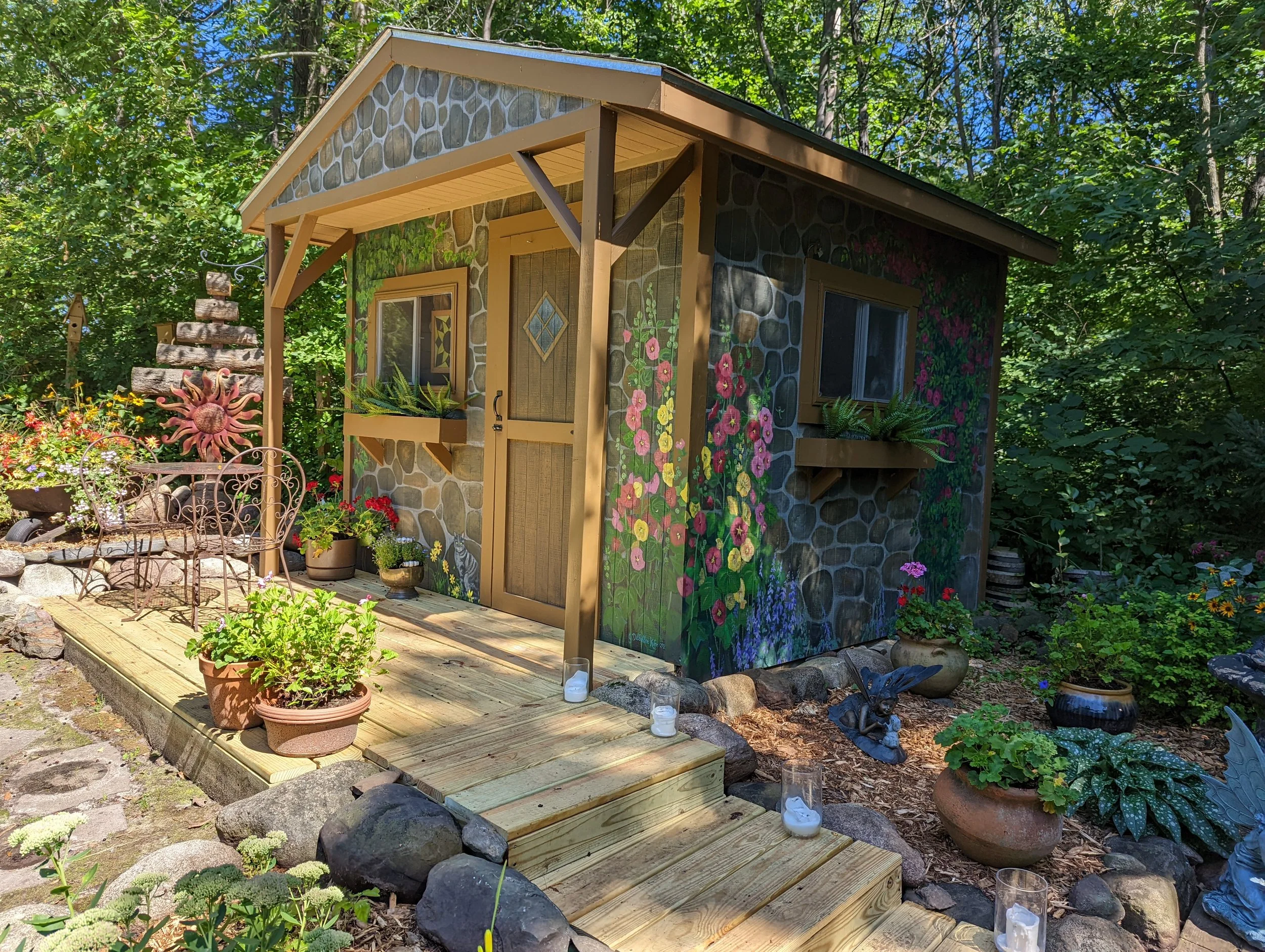 Full Effect of Garden Shed Mural -Hurds,2022