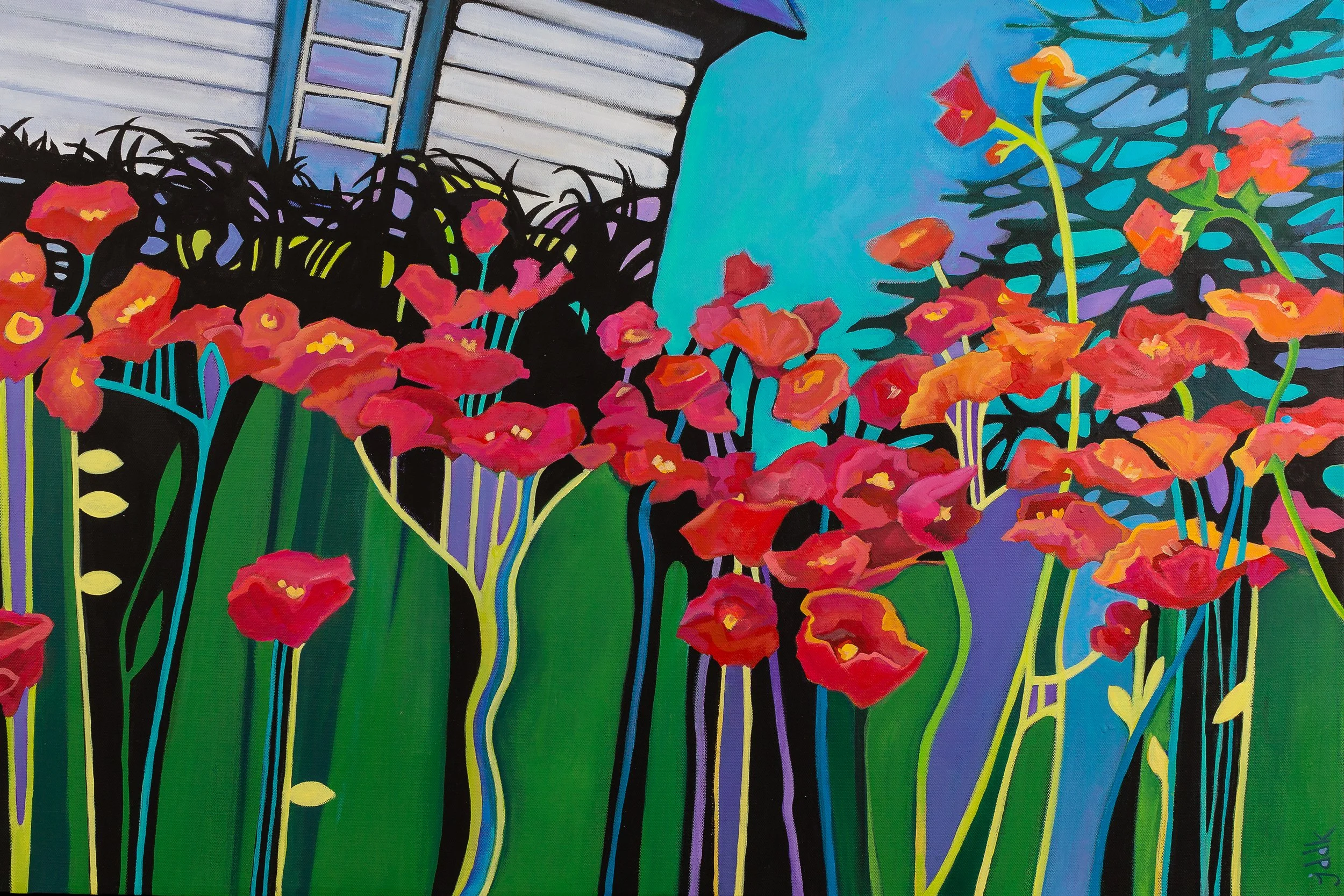 Malt Shop Stop, 2015- 30 x 40 acrylic on canvas