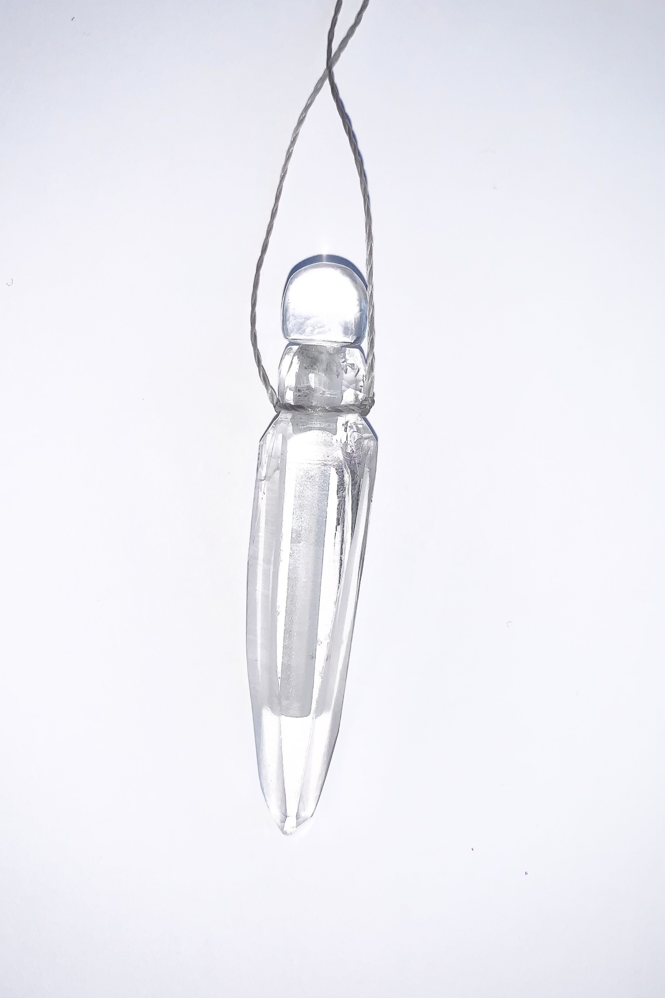 Crystal perfume bottle pendant necklace