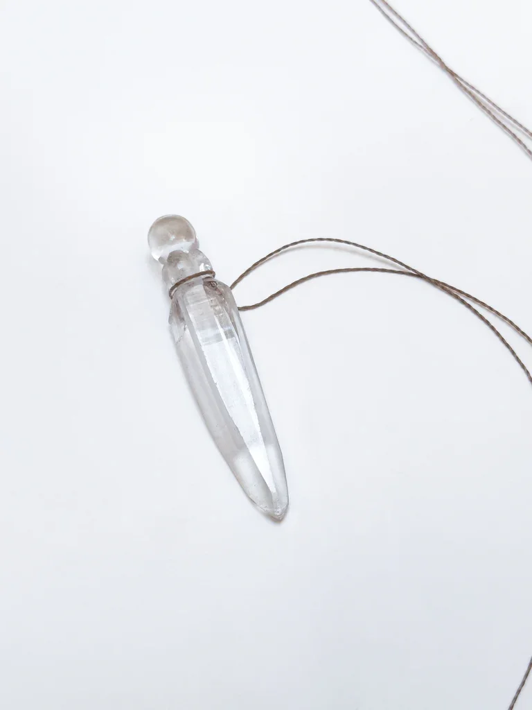 Crystal perfume bottle pendant necklace
