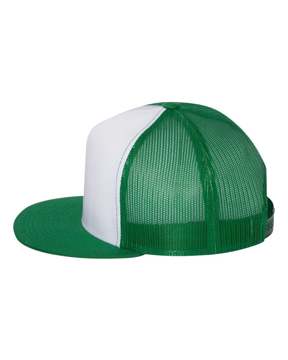 Yupong Classics Flat Bill 5-Panel Trucker in white and green