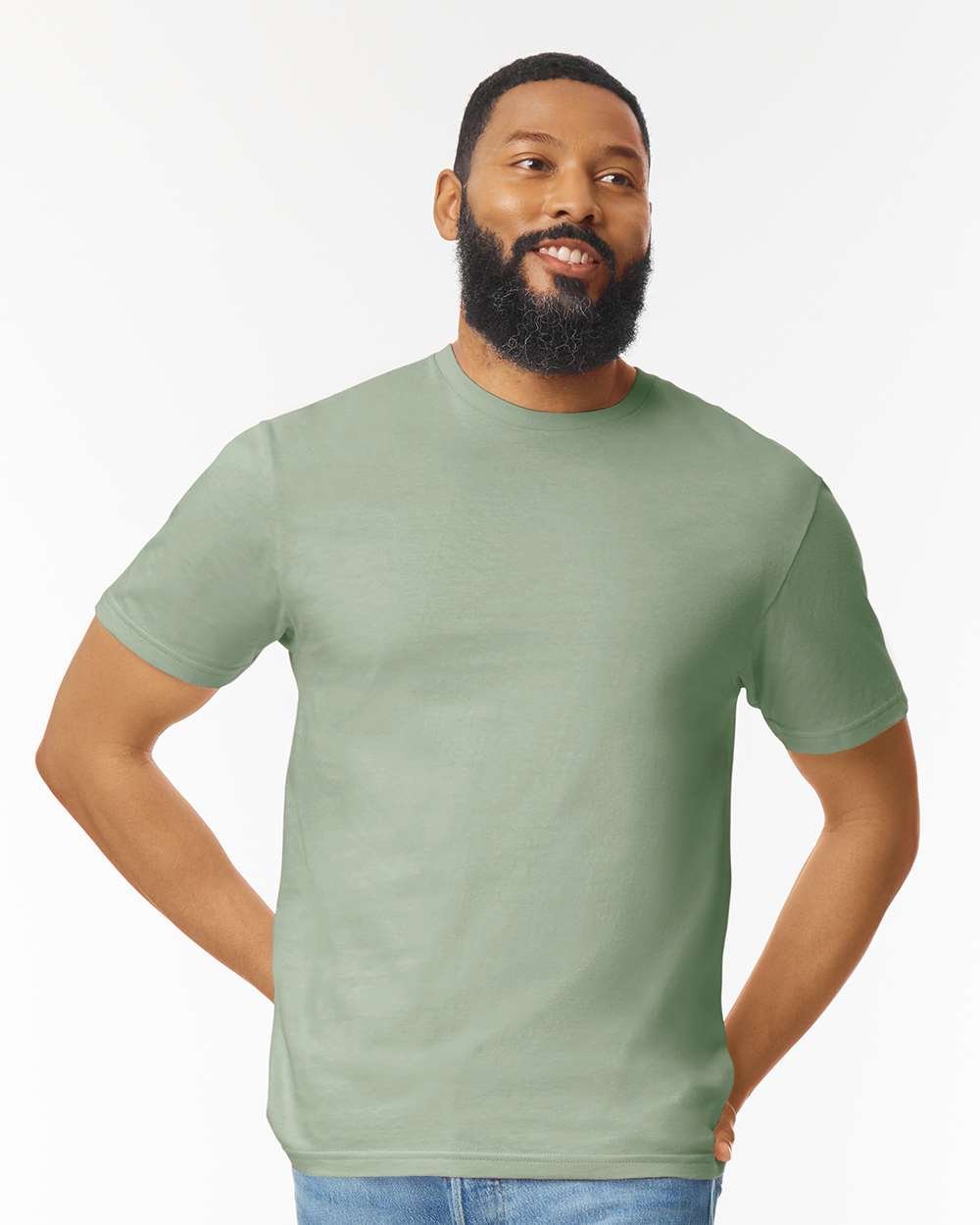 Gildan_64000_Sage_Front_High_Model.jpg