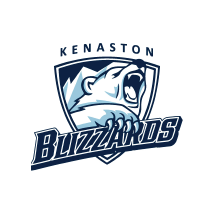 Logo of the Kenaston Buzzards featuring a bear head with an open mouth and the team name.