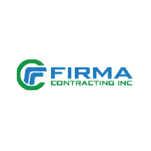 Company logo for Firma Contracting Inc., featuring a stylized letter 'F' in blue and green.