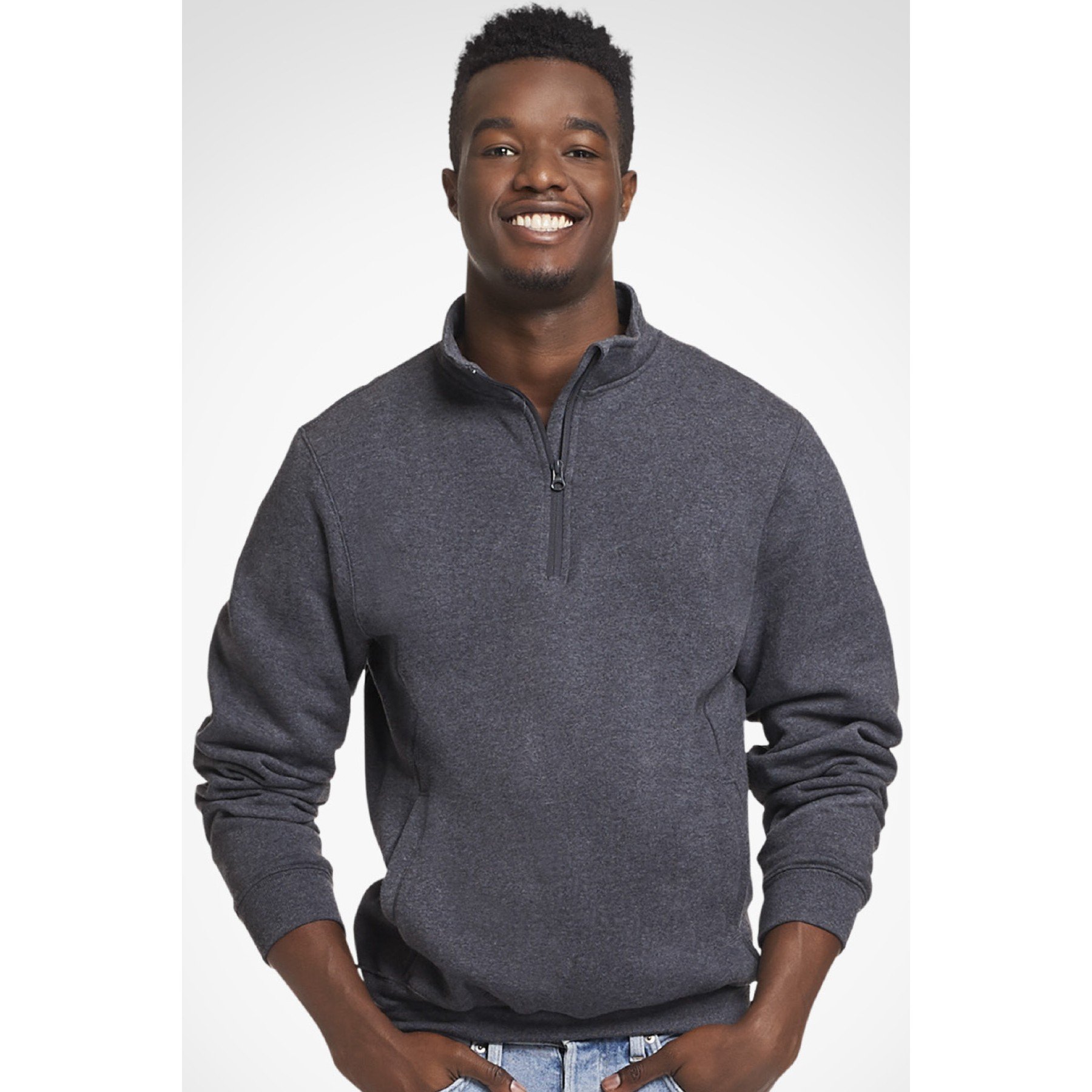 Russell Athletic Dri-Power® Fleece 1/4 Zip Cadet R-1Z4HBM0 in charcoal