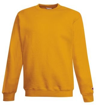 Champion S600 Adult Powerblend Fleece Crew in gold yellow