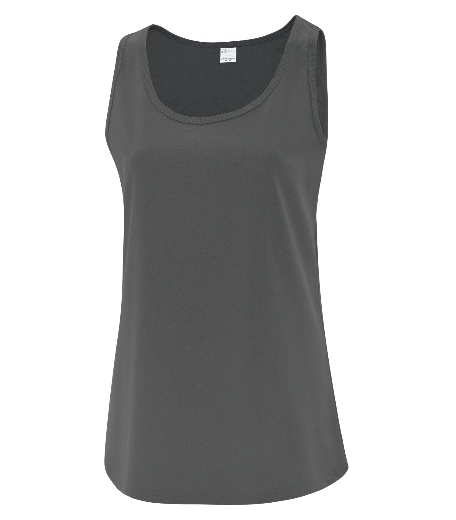 ATC1004L Everyday Cotton Ladies Tank Top in charcoal heather