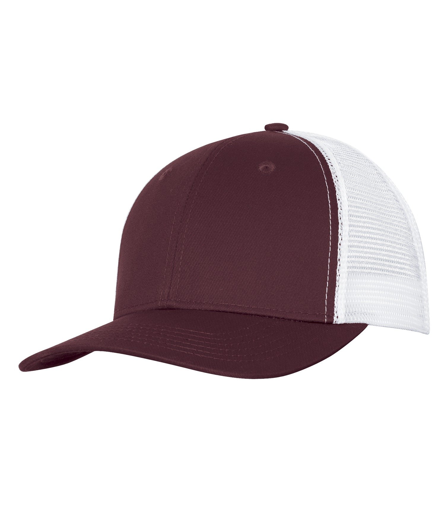 maroon trucker cap