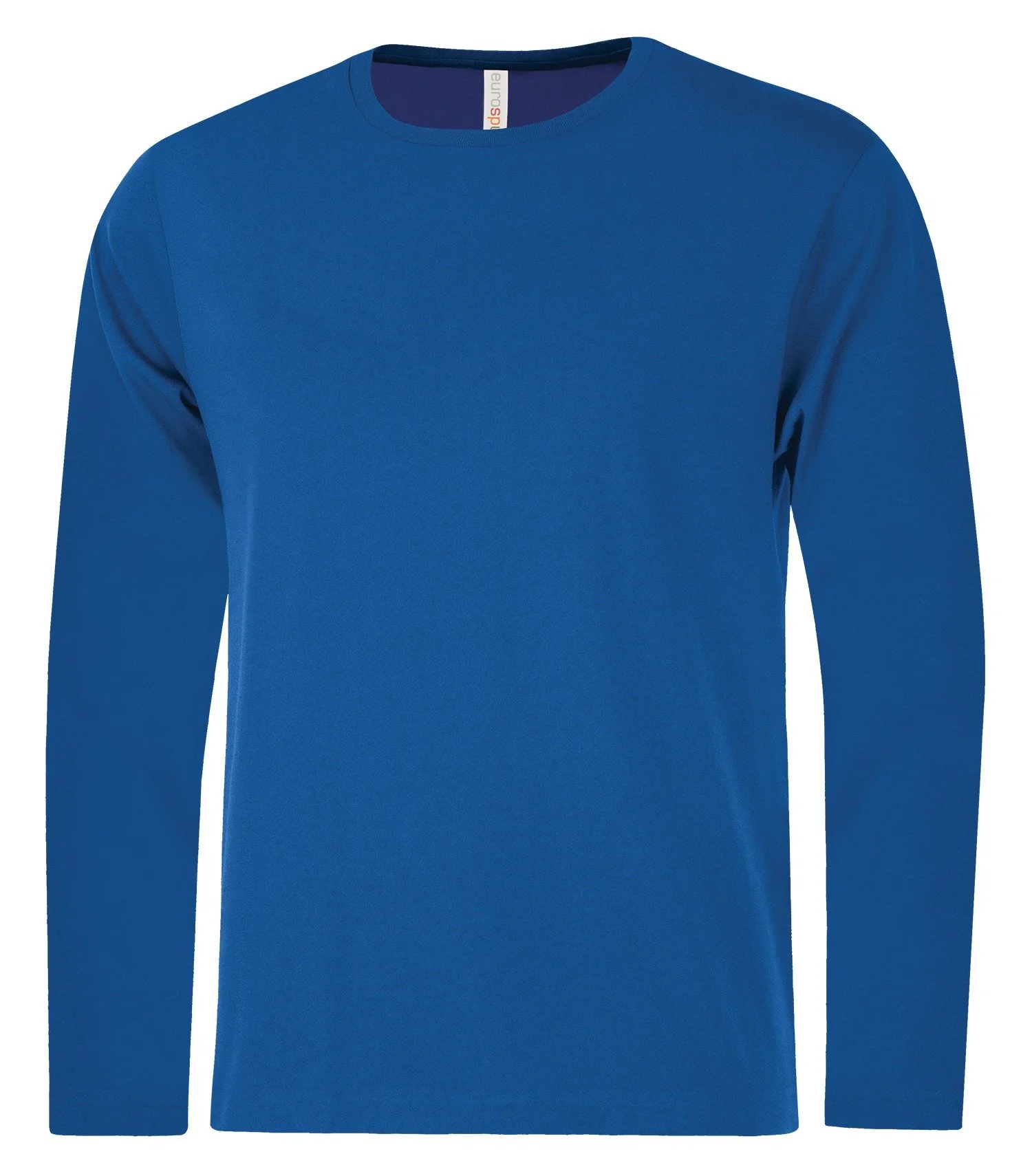 ATC8015 Eurospun Ring Spun Long Sleeve Tee in royal blue