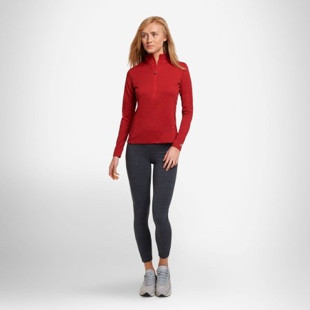 LADIES 1/4 ZIP PULLOVER true red