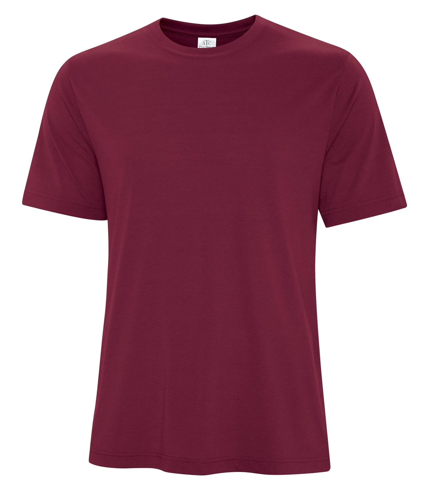 ATC3600 Pro Spun Tee in maroon
