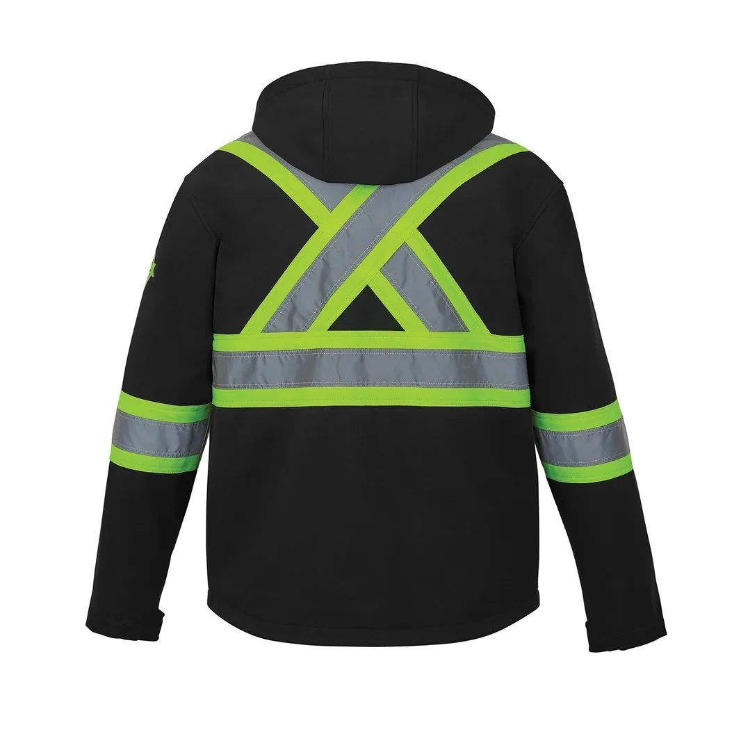 back of CX2 Hi-Vis Softshell Jacket L01305