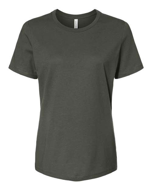 Bella + Canvas Women's Relaxed Jersey Tee in military green