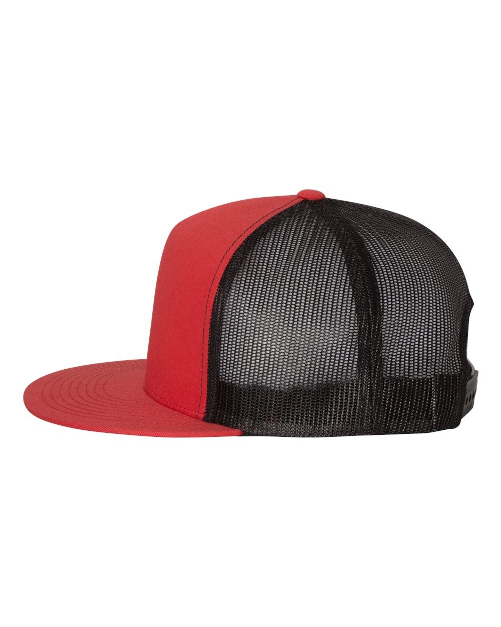 Yupong Classics Flat Bill 5-Panel Trucker in red and black