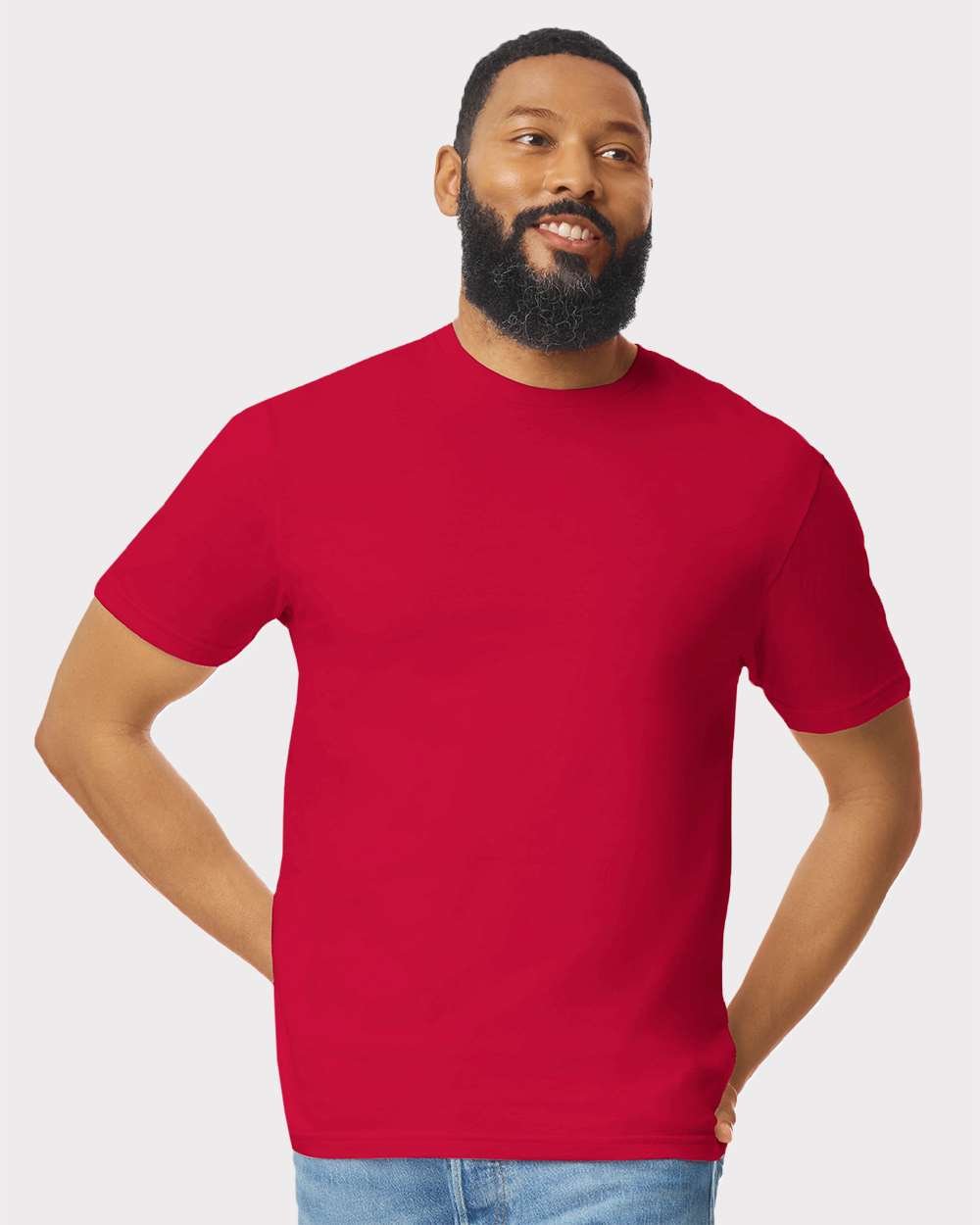Gildan_64000_Red_Front_High_Model.jpg