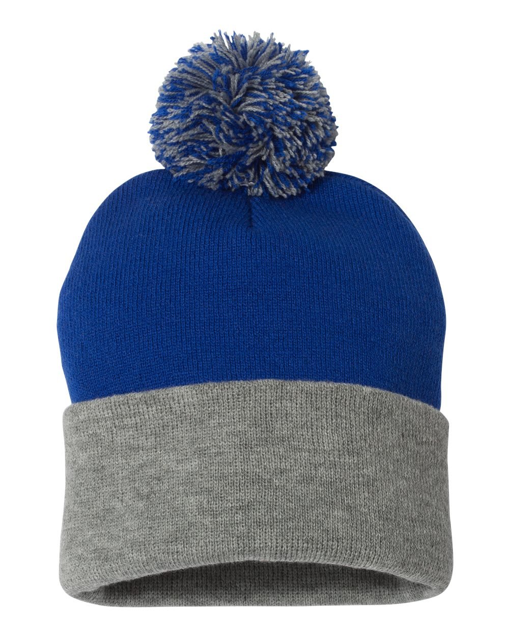 toque in royal and grey