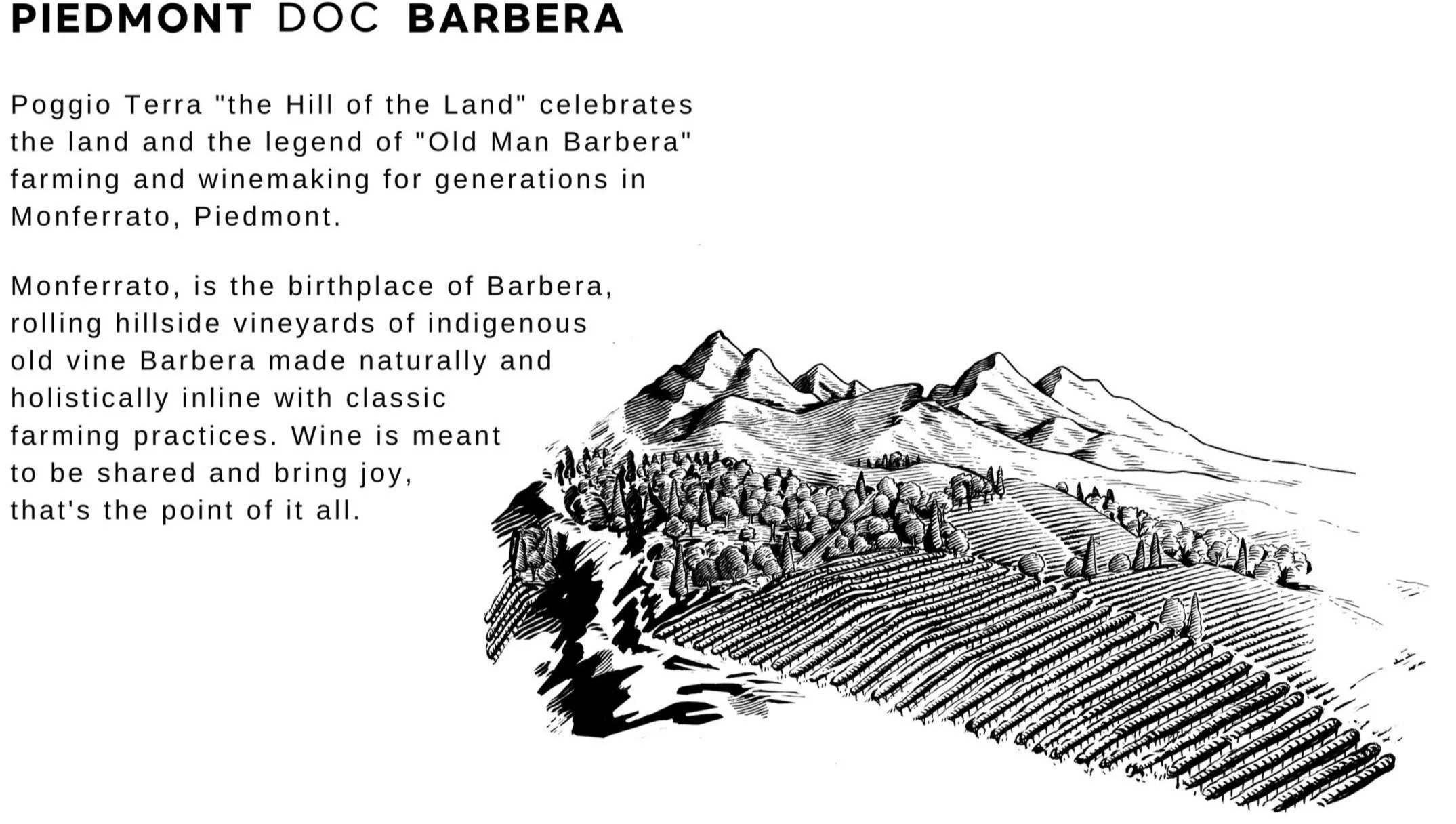 Piedmont Barbera Monferrato Poggio Terra DOC