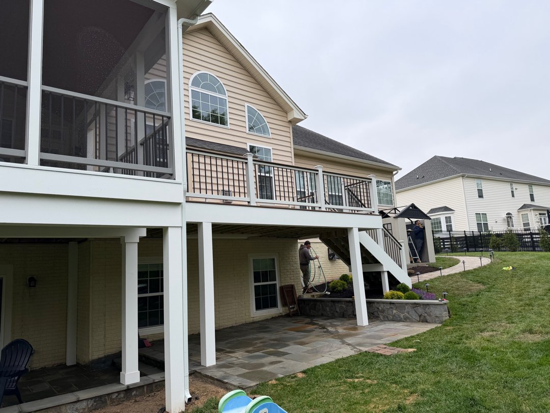 Custom Trex Deck and Covered Porch in Aldie Virginia