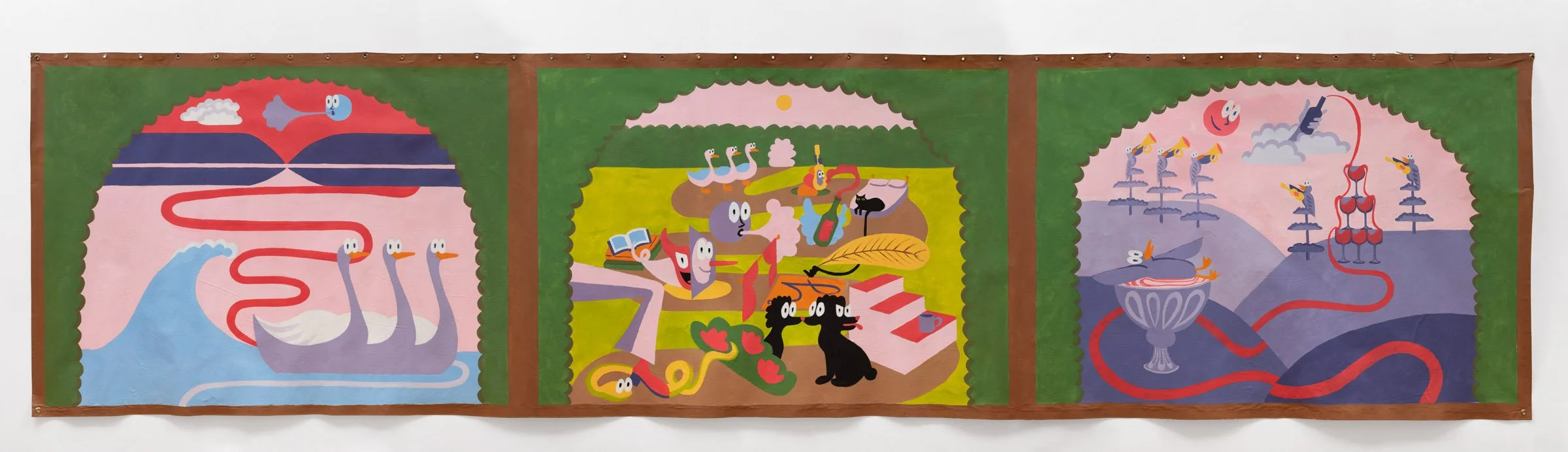Sappyfest 2019 Stage Backdrop | Acrylic on Canvas | 20' x 5' | 2019
