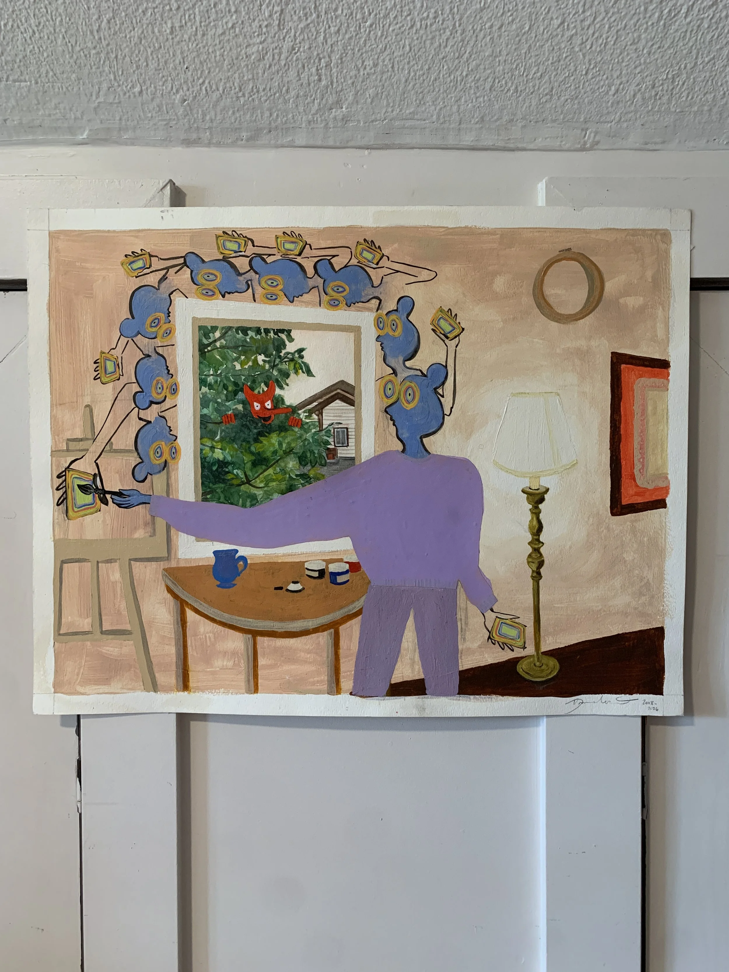 $600 / Glad That It Finds Me / Watercolour and Acrylic on Paper / 18" x 23.25" / 2018-2026