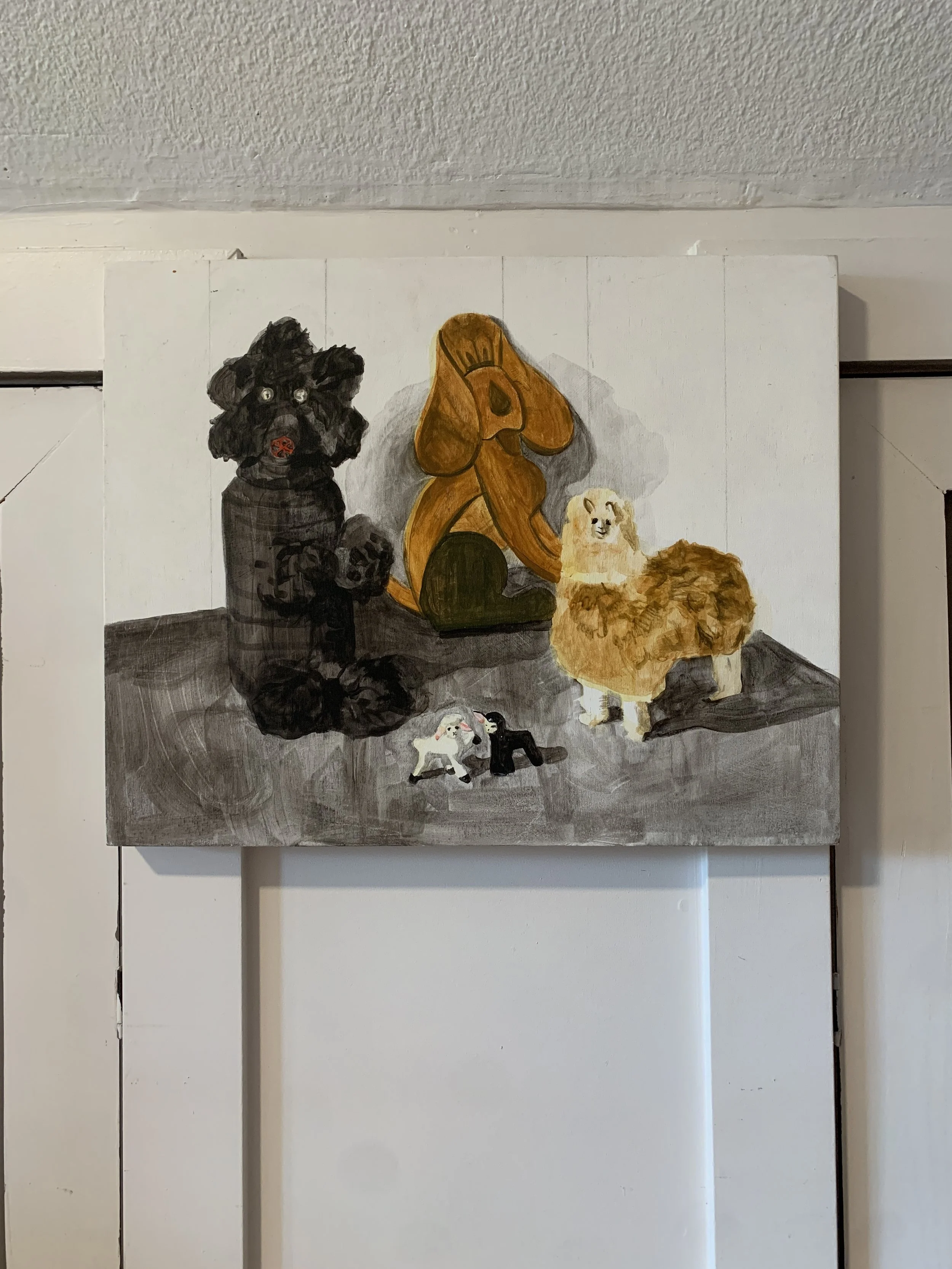 $500 / Who Did This and Why? study / Acrylic on Wood Panel / 16" x 20" / 2021